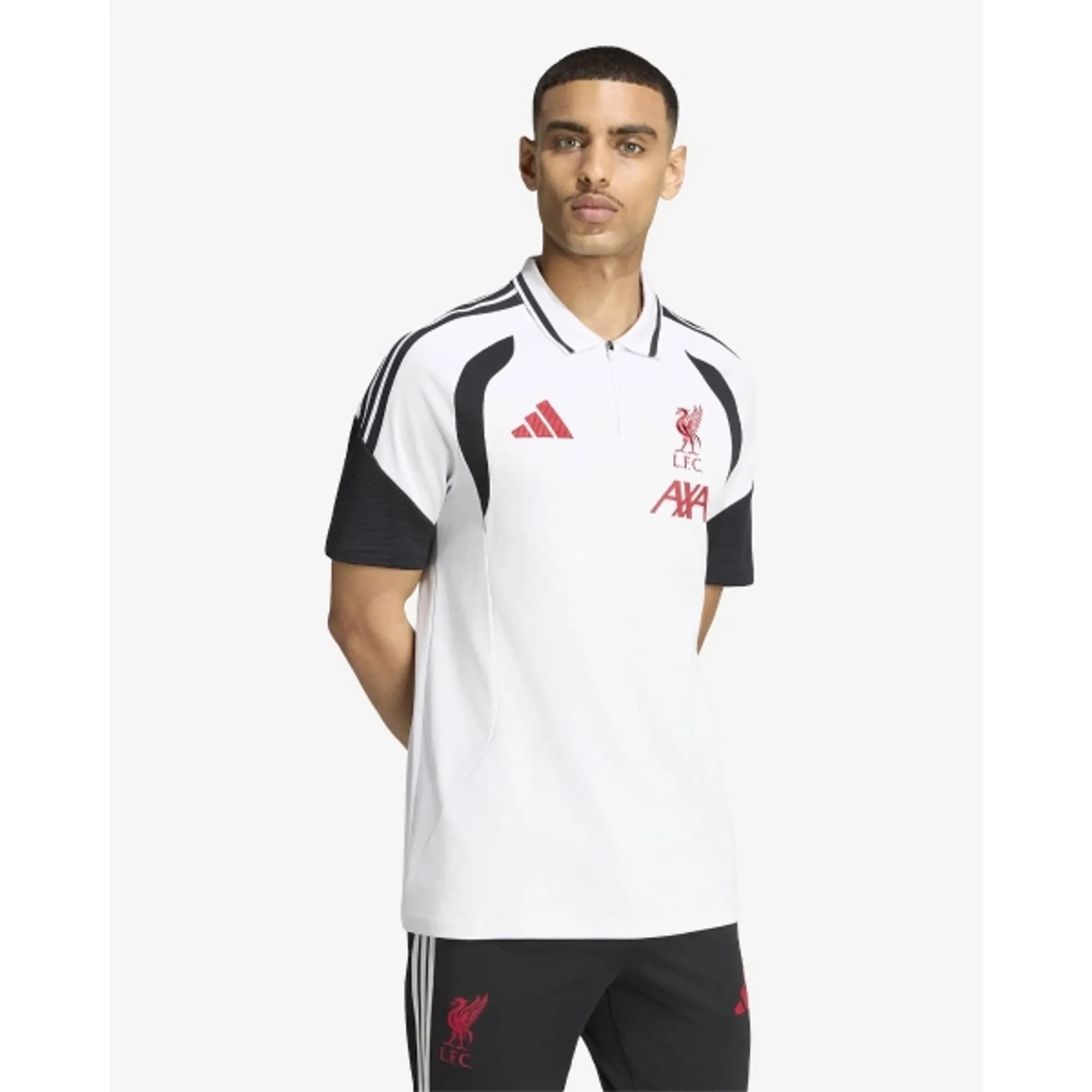 LFC adidas Mens 26/27 Tiro Polo Dash Grey