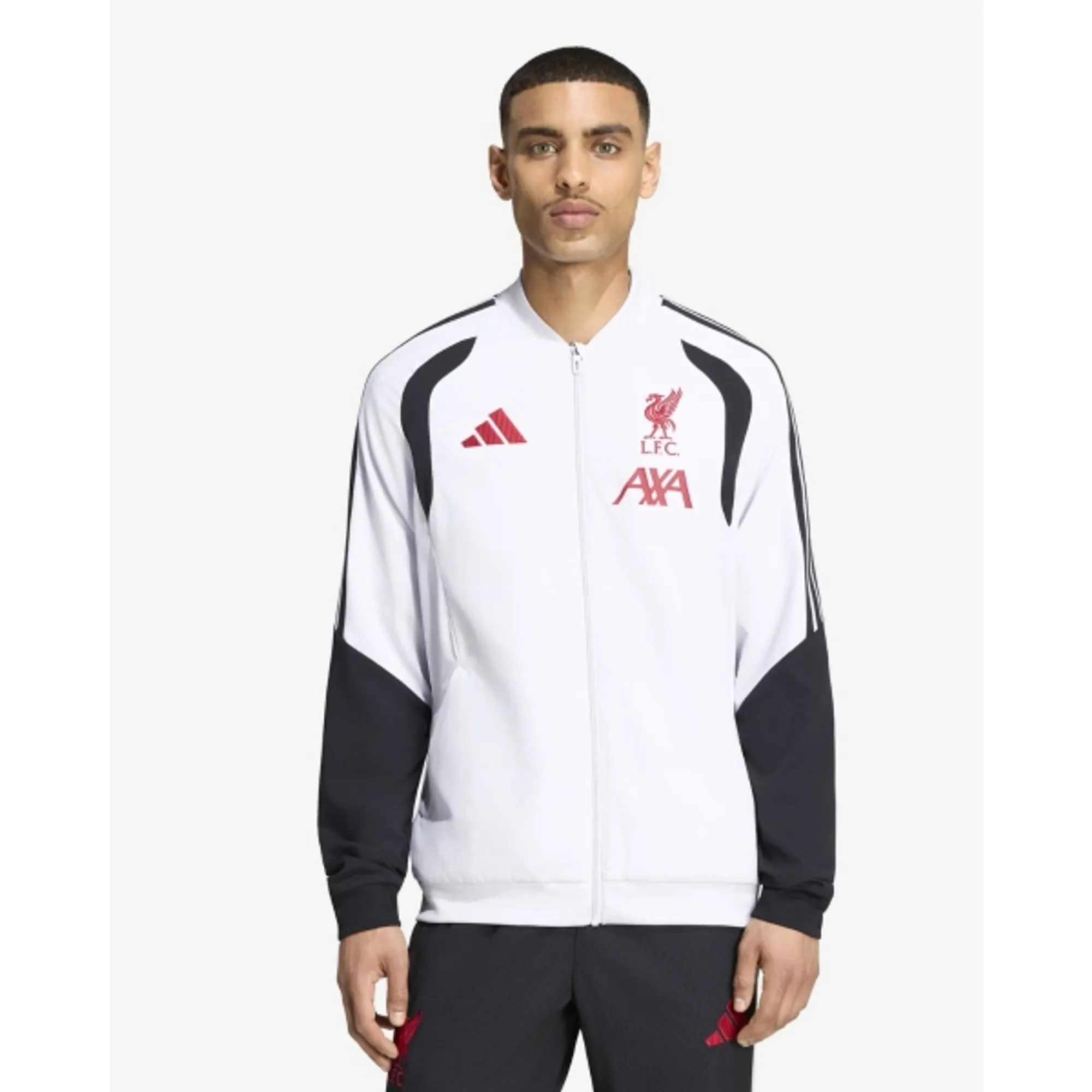 LFC adidas Mens 26/27 Tiro Presentation Jacket Dash Grey