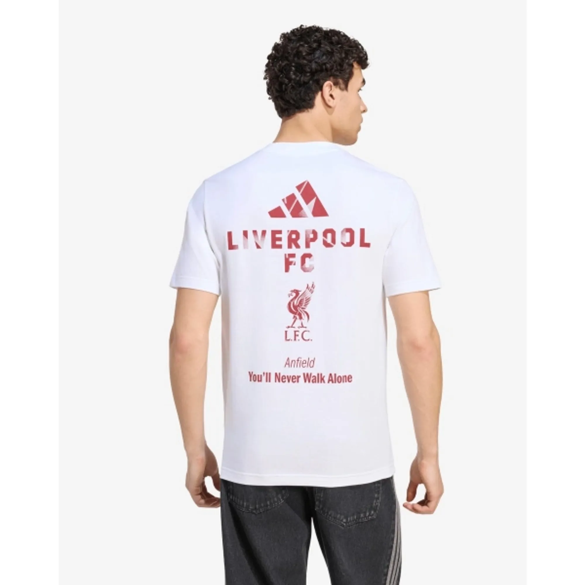 LFC adidas Mens 26/27 Stadium Graphic Tee White