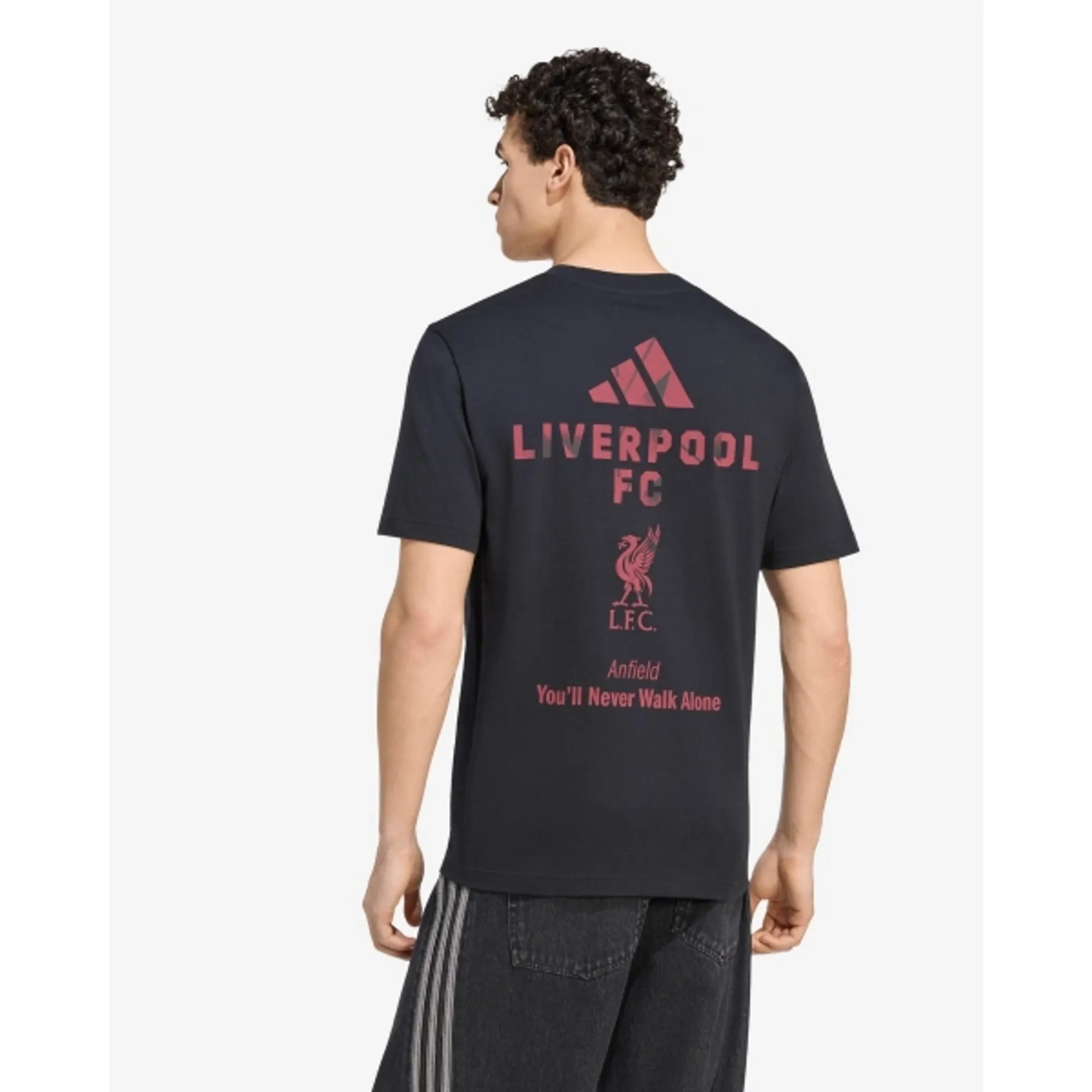 LFC adidas Mens 26/27 Stadium Graphic Tee Black