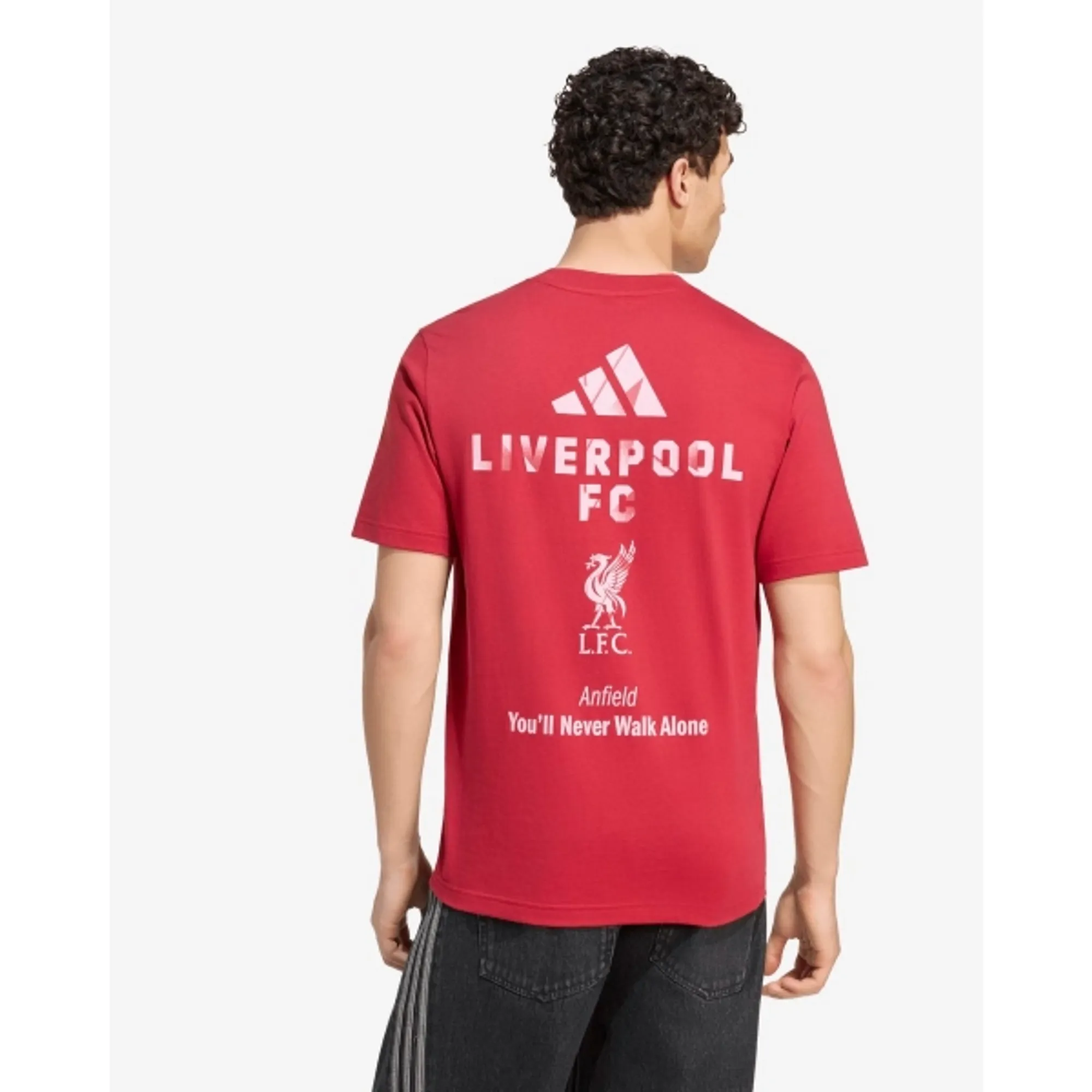 LFC adidas Mens 26/27 Stadium Graphic Tee Active Maroon