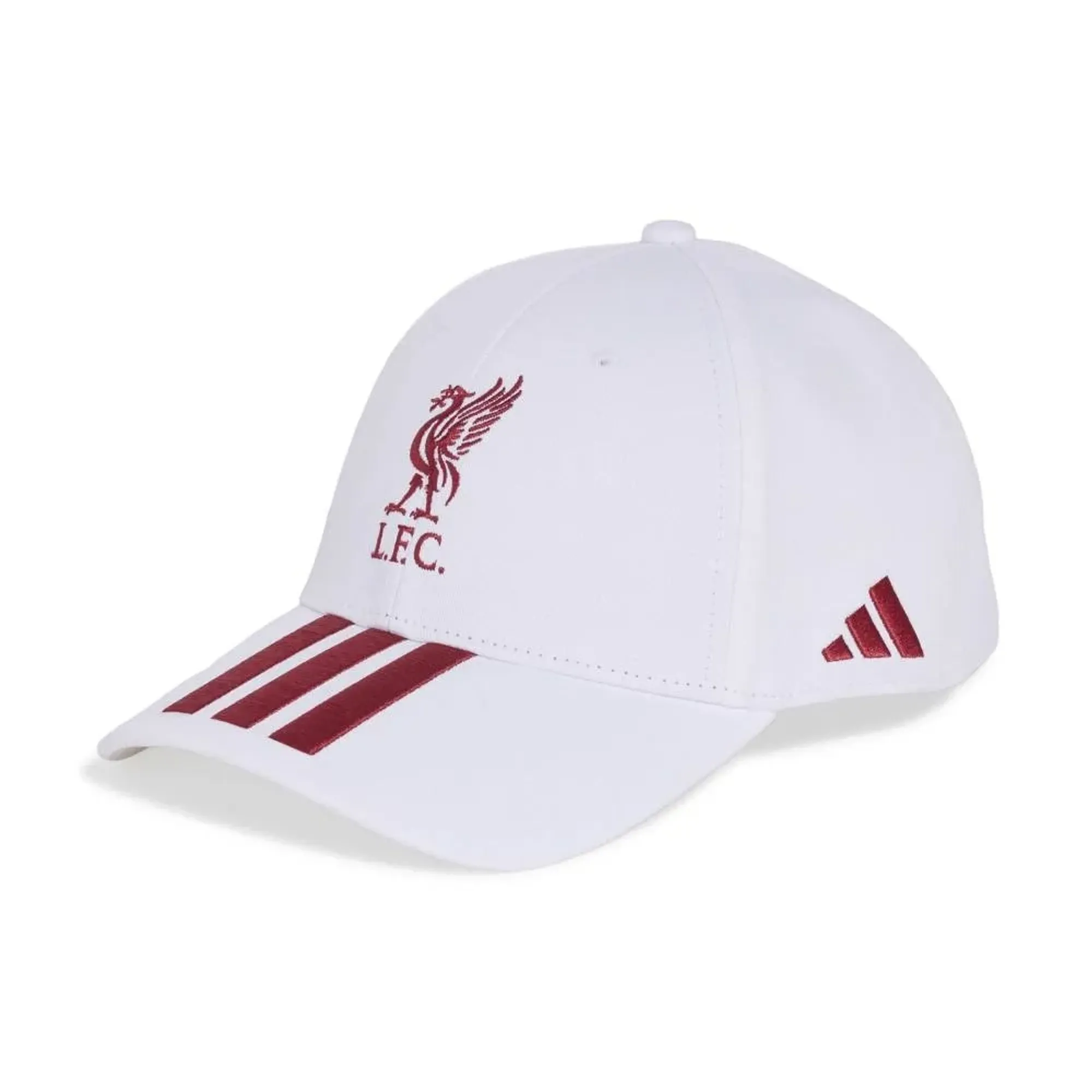 LFC adidas Adults Baseball Cap White & Active Maroon