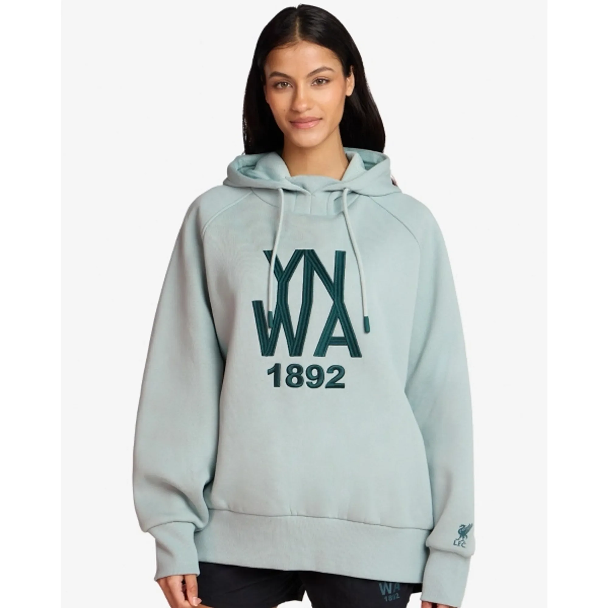 LFC Womens Oversized YNWA Emblem Hoodie Green
