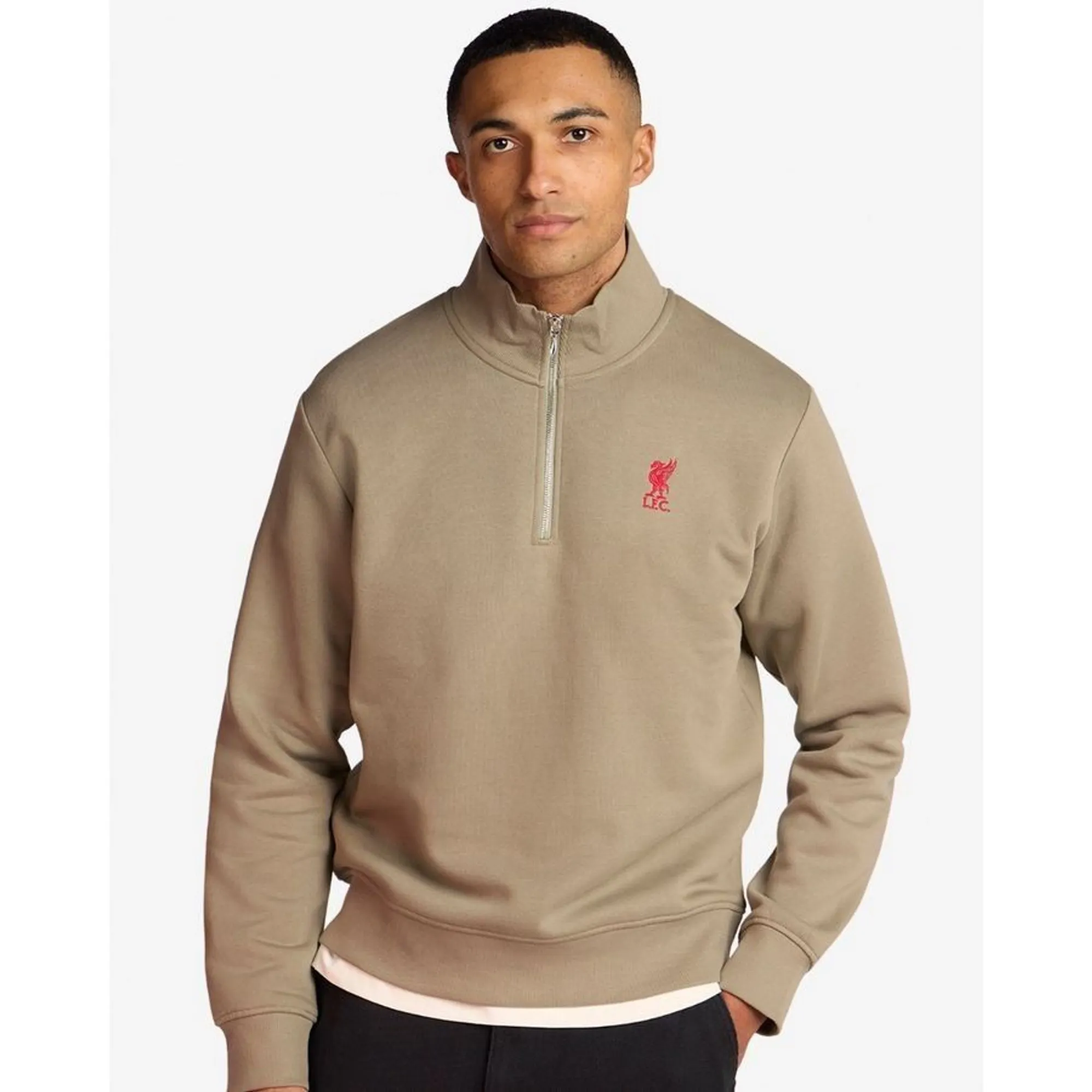 LFC Mens Quarter Zip Top Khaki