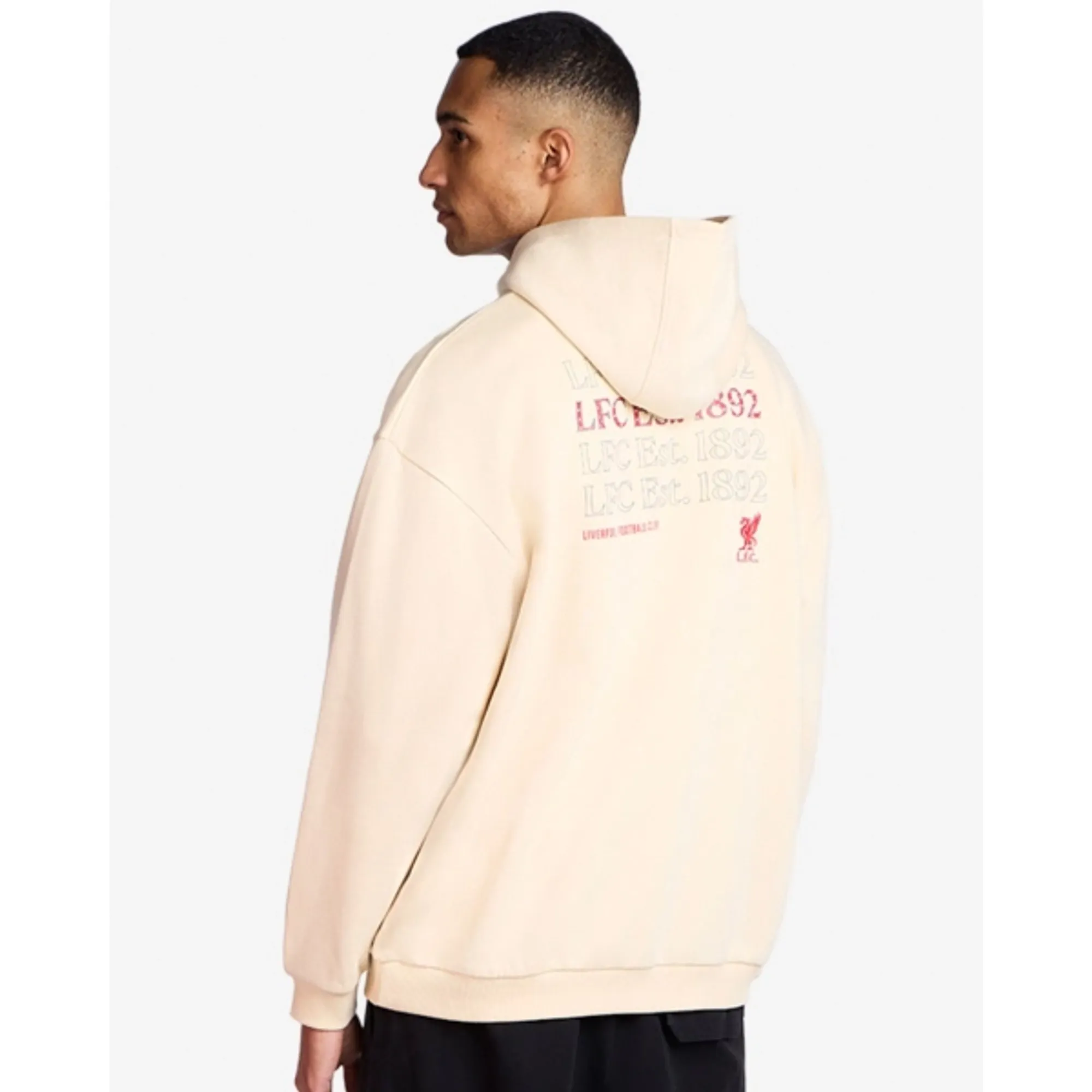 LFC Mens Oversized Est. 1892 Hoodie Cream