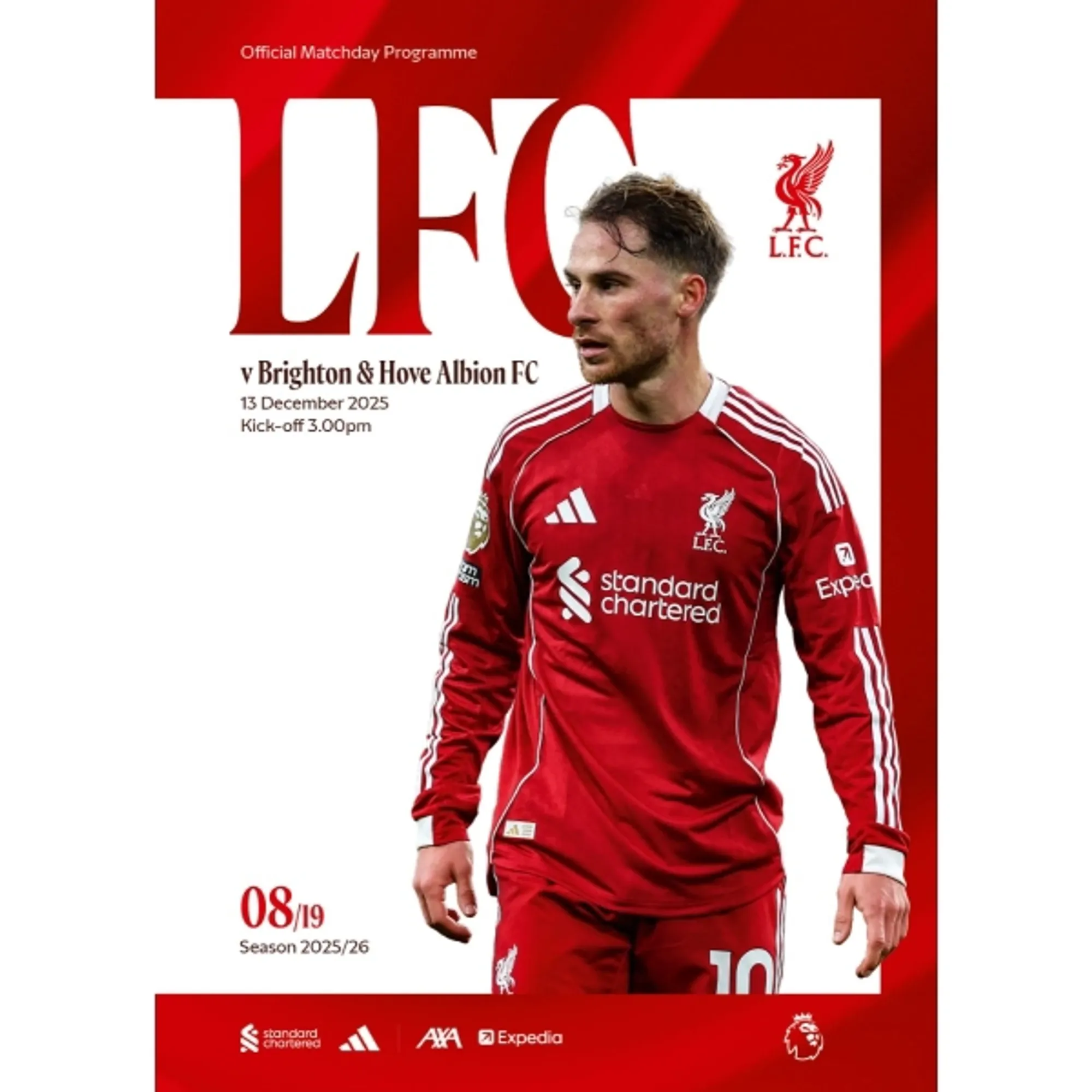 Matchday Programme: LFC vs Brighton – Premier League – 13/12/2025