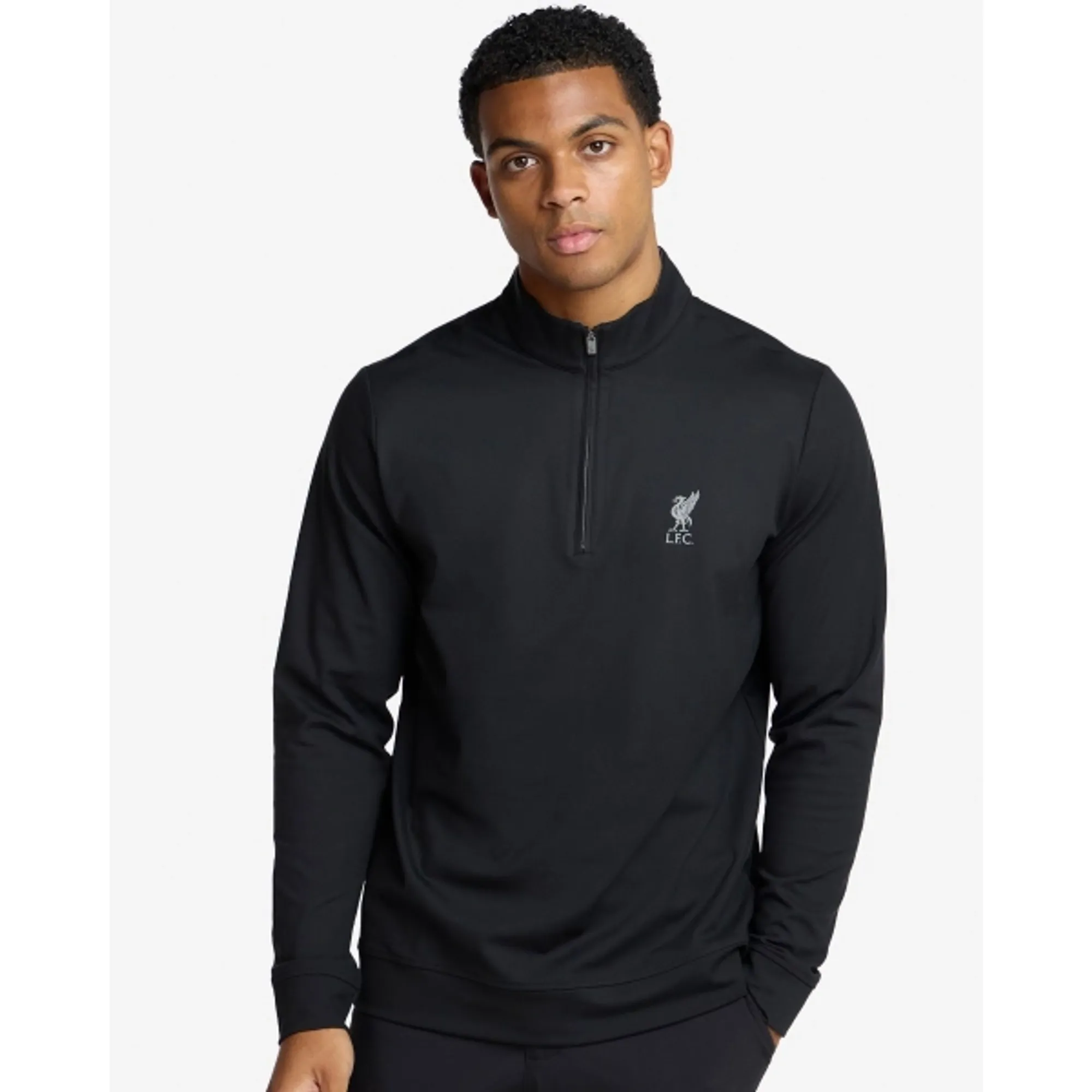LFC adidas Adults Ultimate365 Golf Classic Quarter-Zip Black