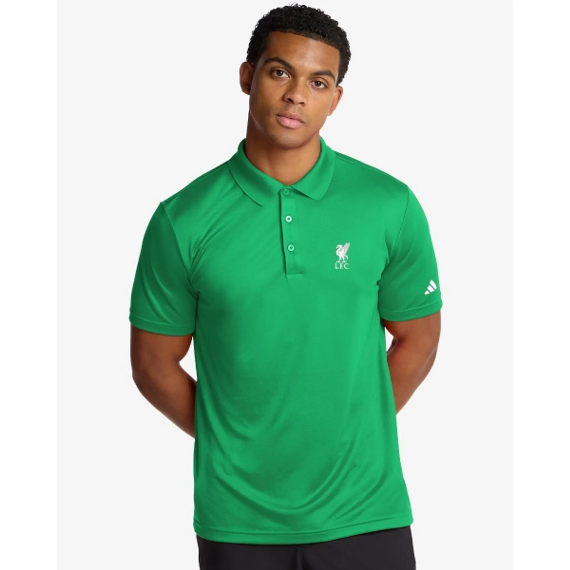 LFC adidas Adults Core Performance Golf Polo Shirt Primegreen Green