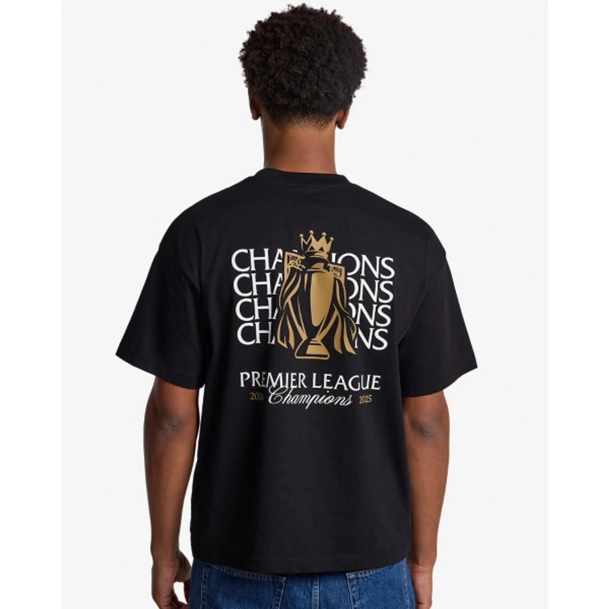 LFC Mens Champions Trophy Oversize Graphic Tee Black