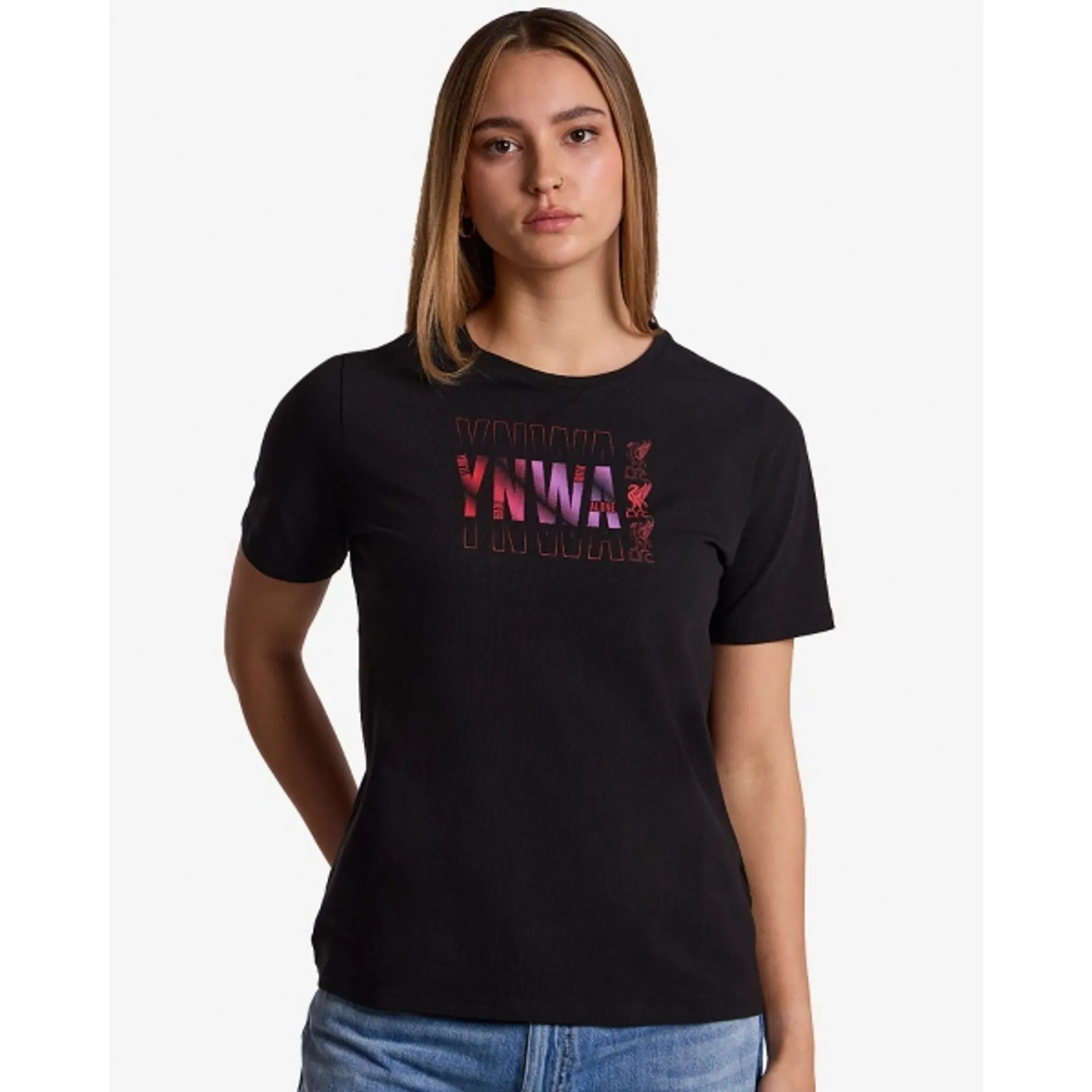 LFC Womens YNWA Gradient Tee Black