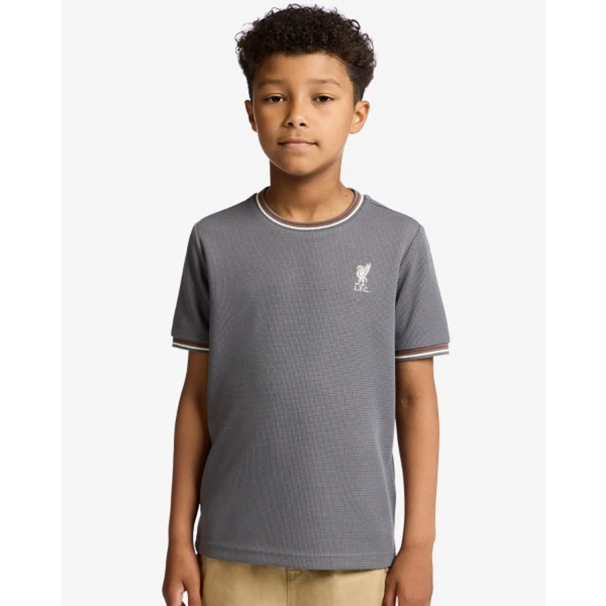 LFC Juniors Knitted Cuff Tee Grey