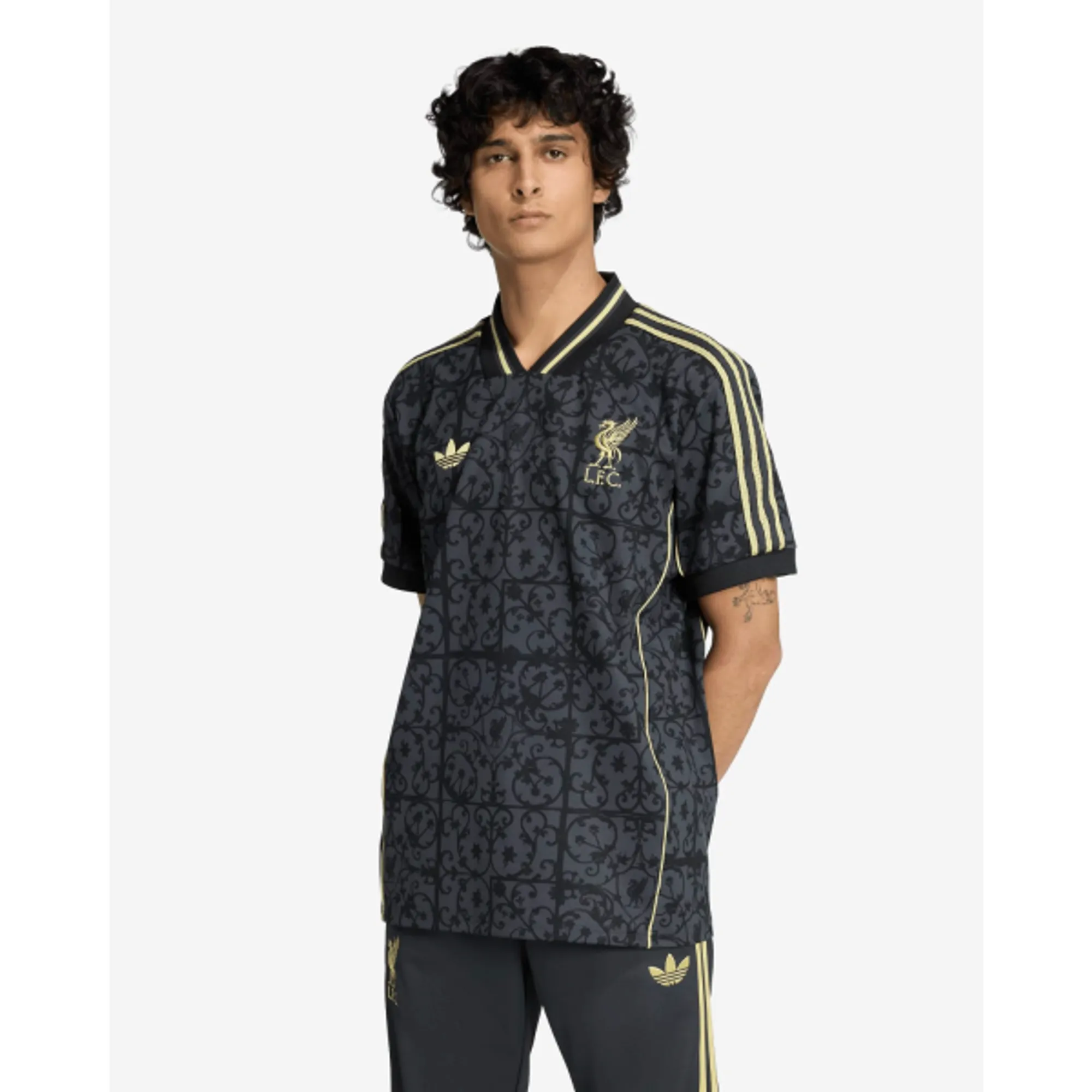 LFC adidas Mens 25/26 LFSTLR Tee Black & Gold