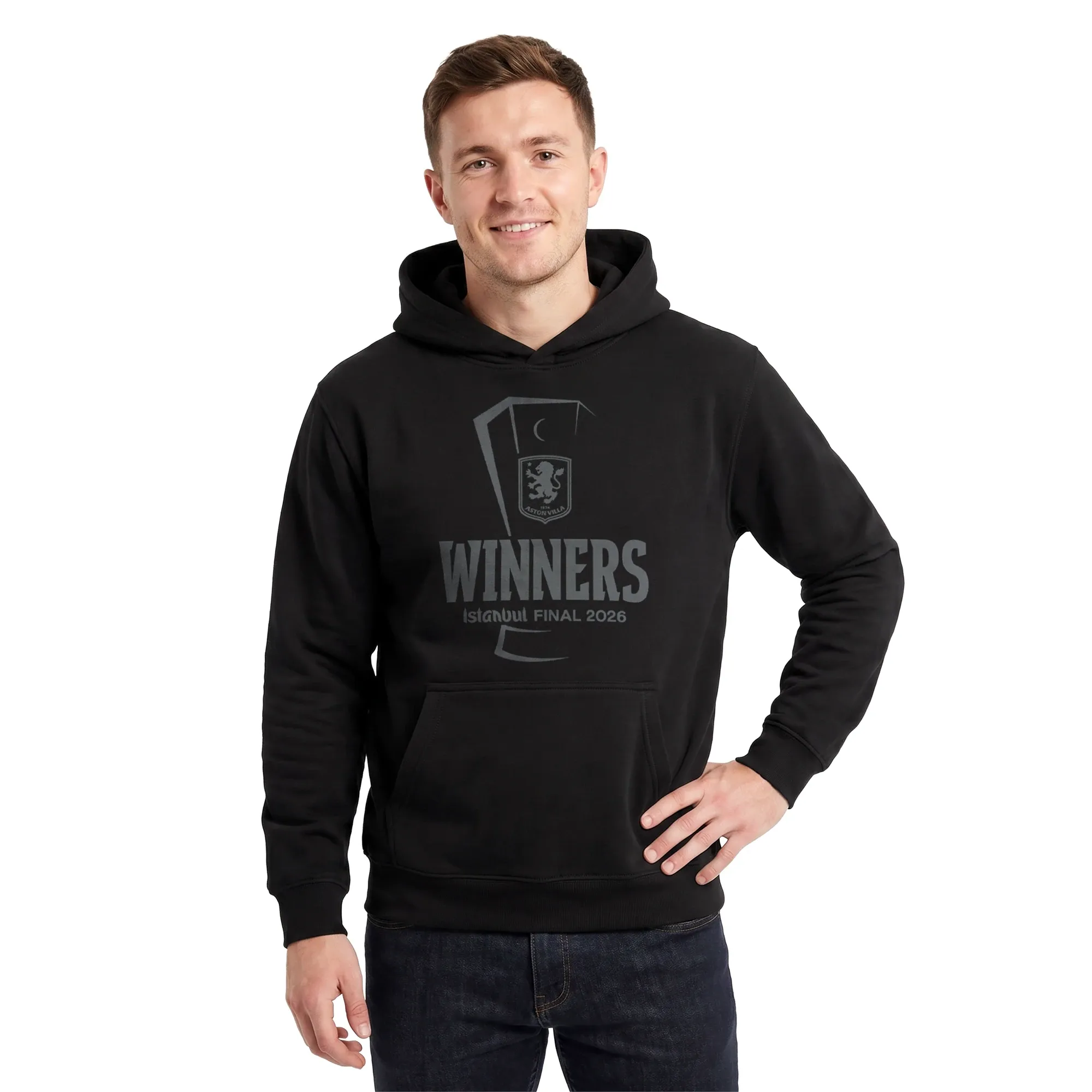 Aston Villa UEFA Europa League Istanbul Final 2026 Winners Hoodie - Black