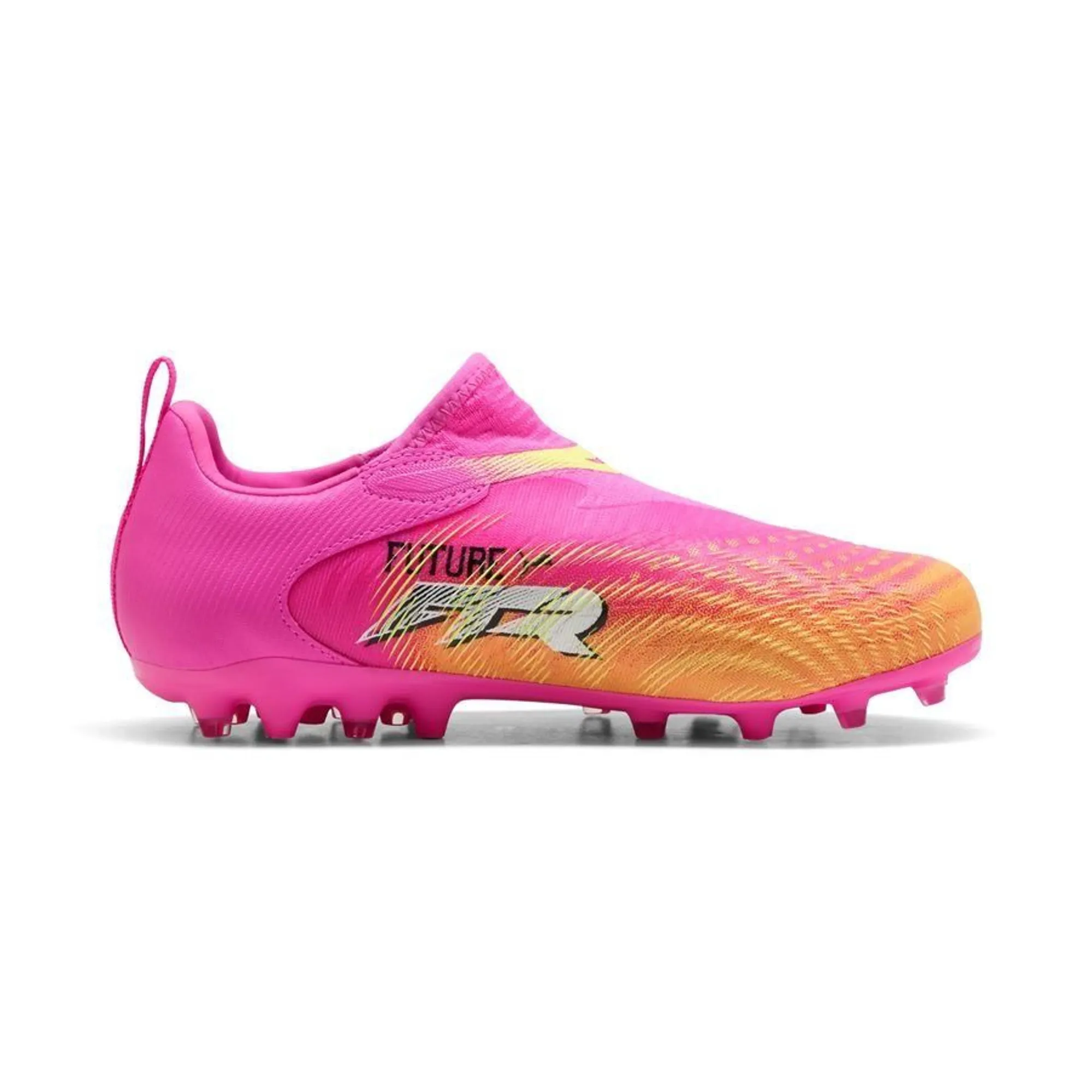 Puma Future 9 Match Laceless Mg Showtime - Poison Pink/Sun Stream/Bright Aqua/Puma White Kids - ['Pink']
