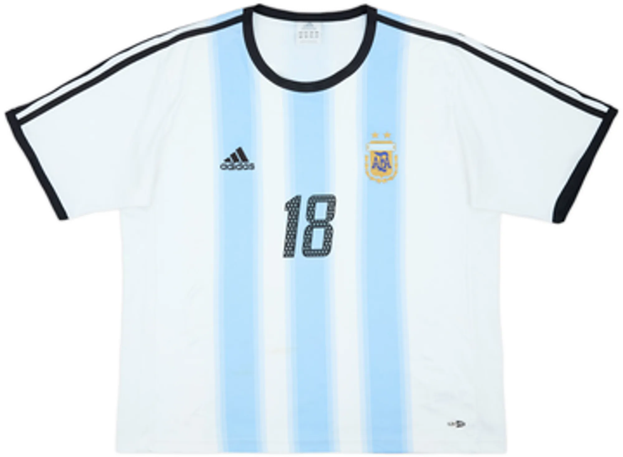 2004-05 Argentina Basic Home Shirt Messi #18 - 6/10 - (XL/XXL)