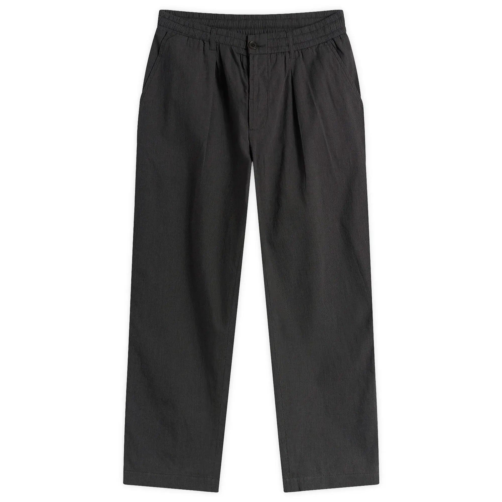 Universal Works Men's Seattle Cotton Pleated Track Pant Charcoal
