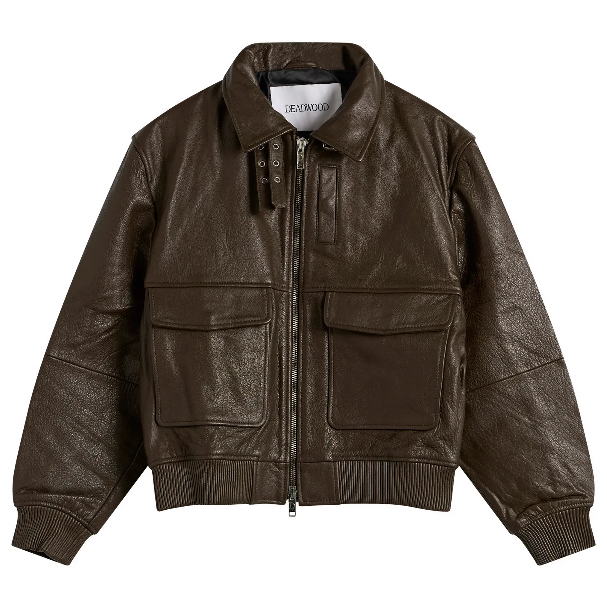 Deadwood Men's Wingman Leather Bomber Brown
