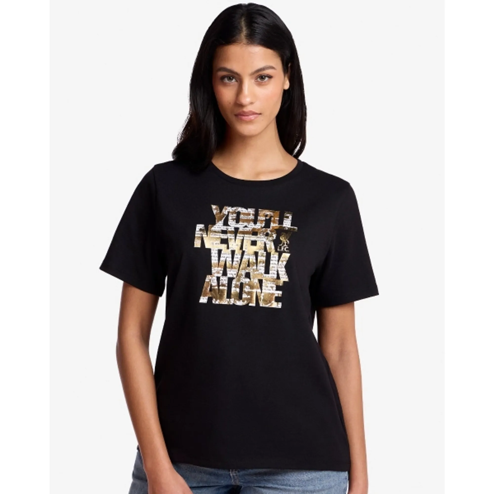 LFC Womens YNWA Foil Tee Black