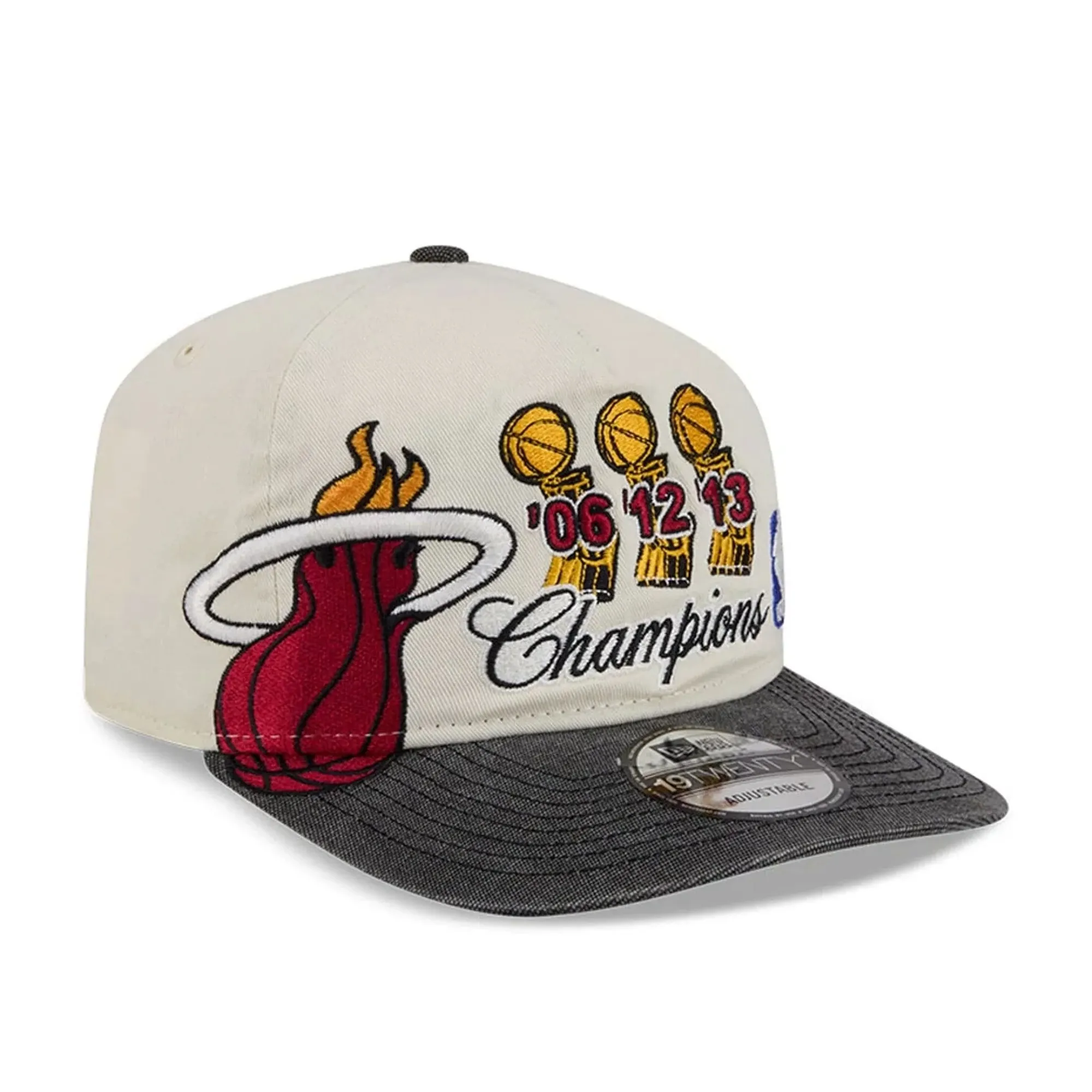 Miami Heat NBA Hardwood Classic Black 19TWENTY Adjustable Cap New Era Cap adult unisex