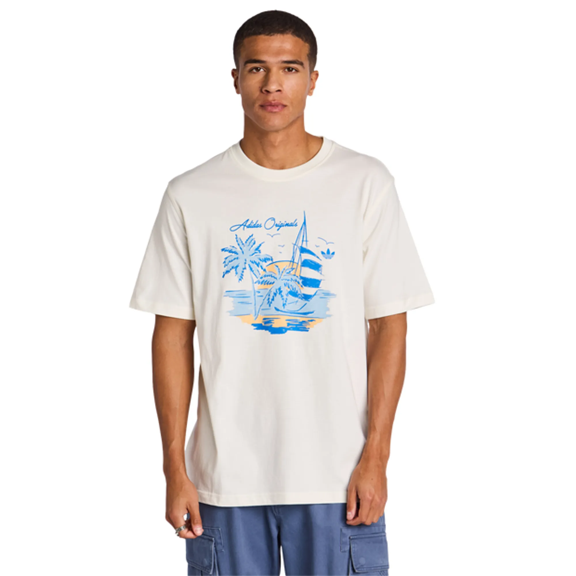 Adidas  Men T-Shirts - Beige