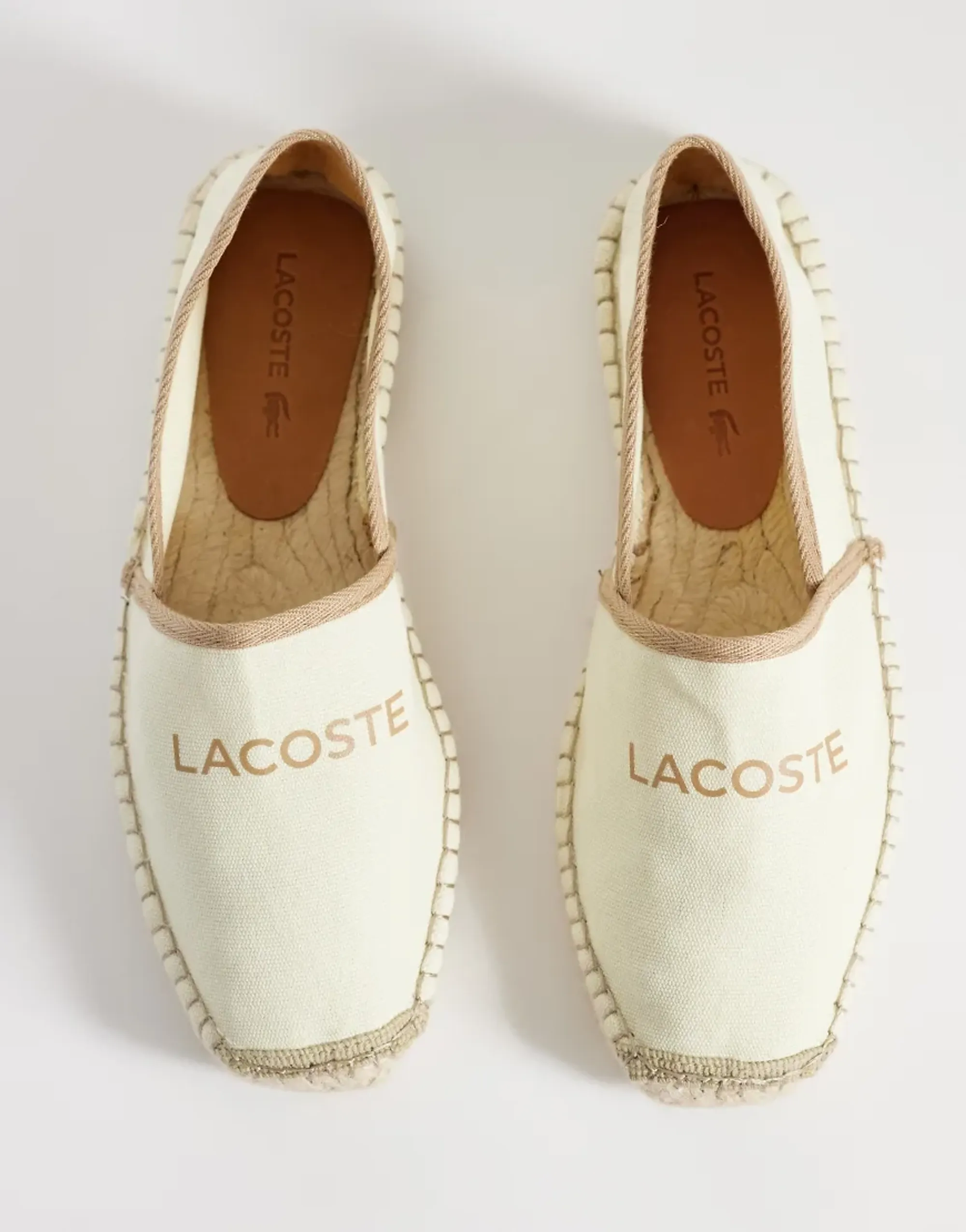 Lacoste Uhabia Logo Espadrilles In Beige-Neutral