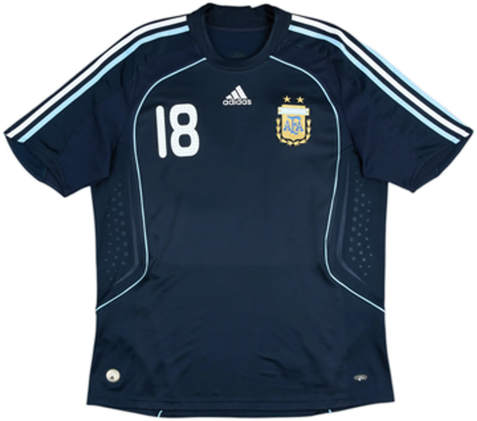 2007-09 Argentina Away Shirt Messi #18 - 8/10 - (L)