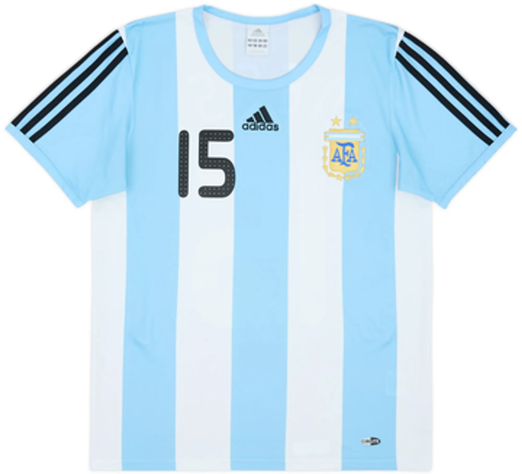 2007-09 Argentina Basic Home Shirt Messi #15 - 8/10 - (S)