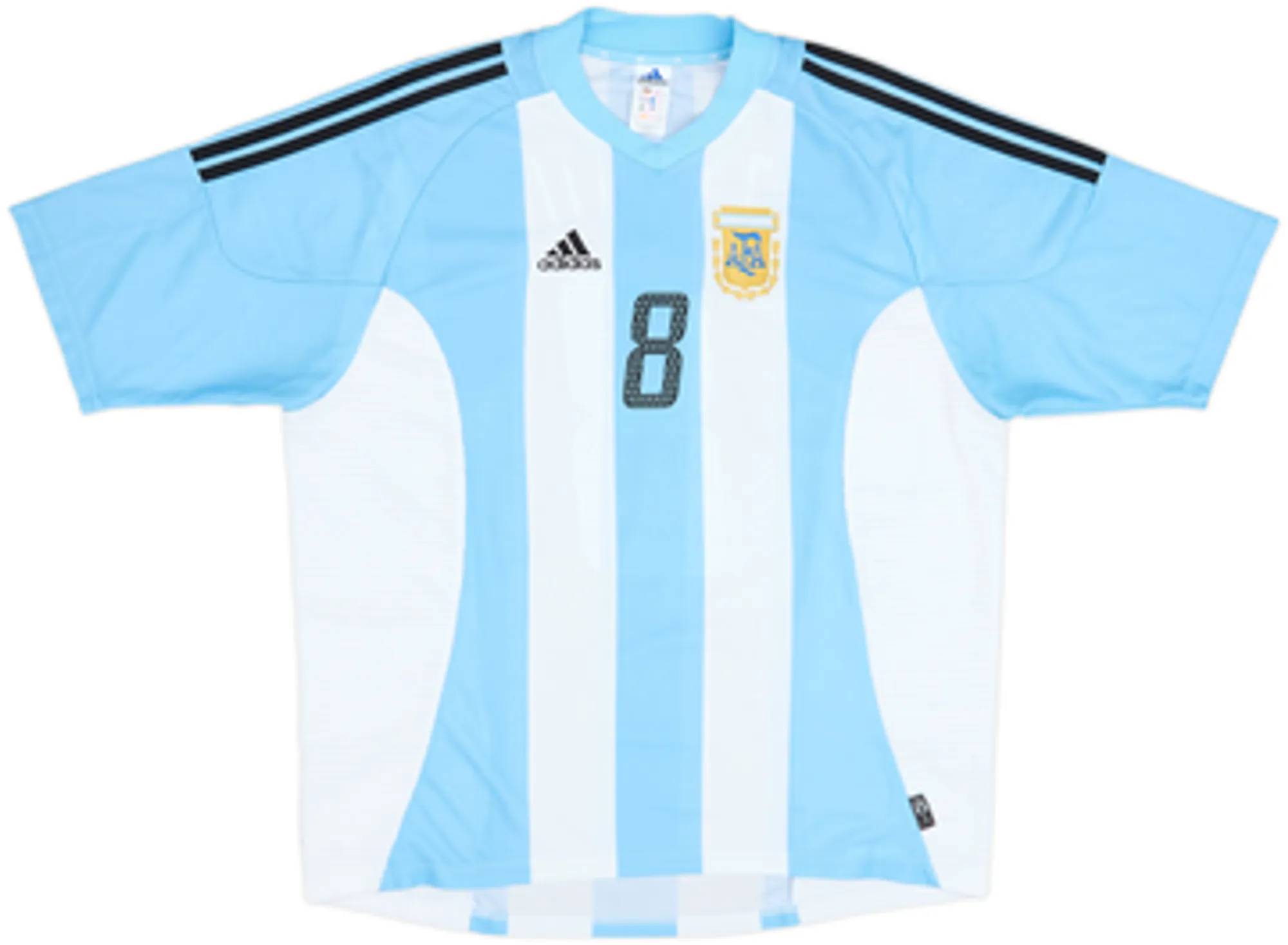 2002-04 Argentina Home Shirt Zanetti #8 - 8/10 - (M)