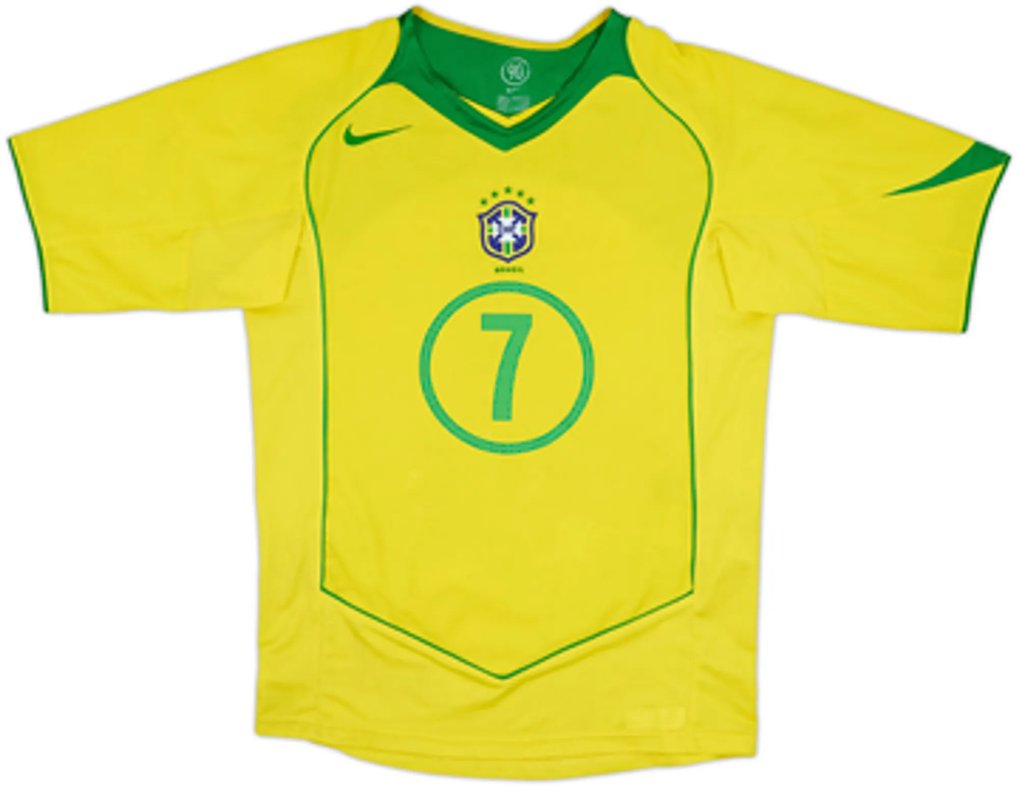2004-06 Brazil Home Shirt Ronaldinho #7 - 5/10 - (S)