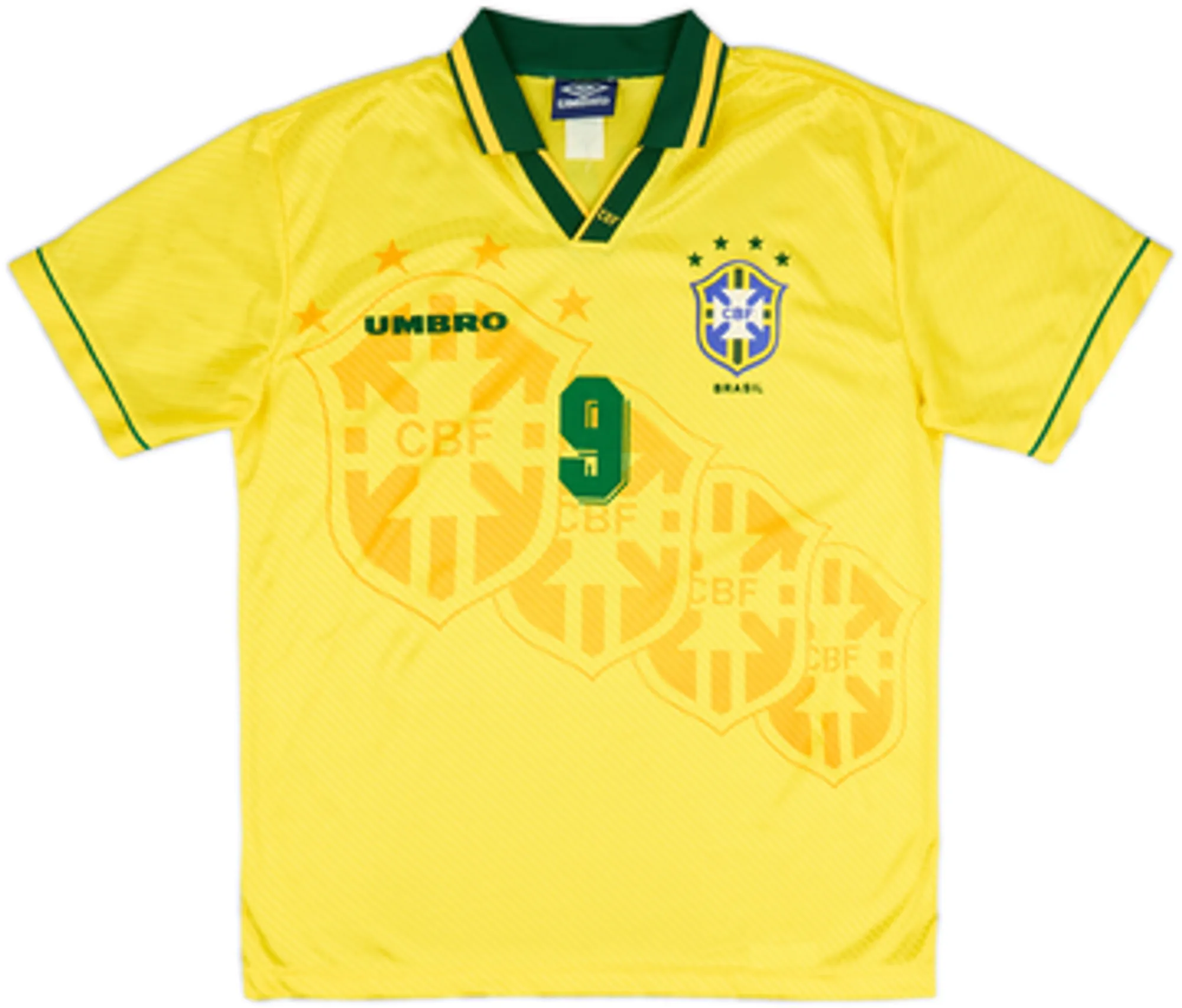 1994-96 Brazil Home Shirt Ronaldo #9 - 8/10 - (S)