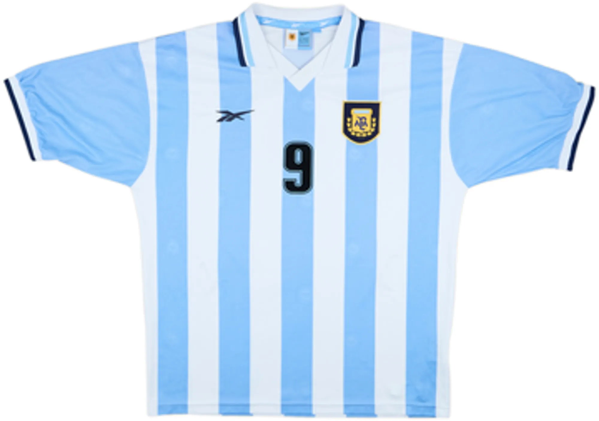 1999-00 Argentina Home Shirt Batistuta #9 - 9/10 - (XL)