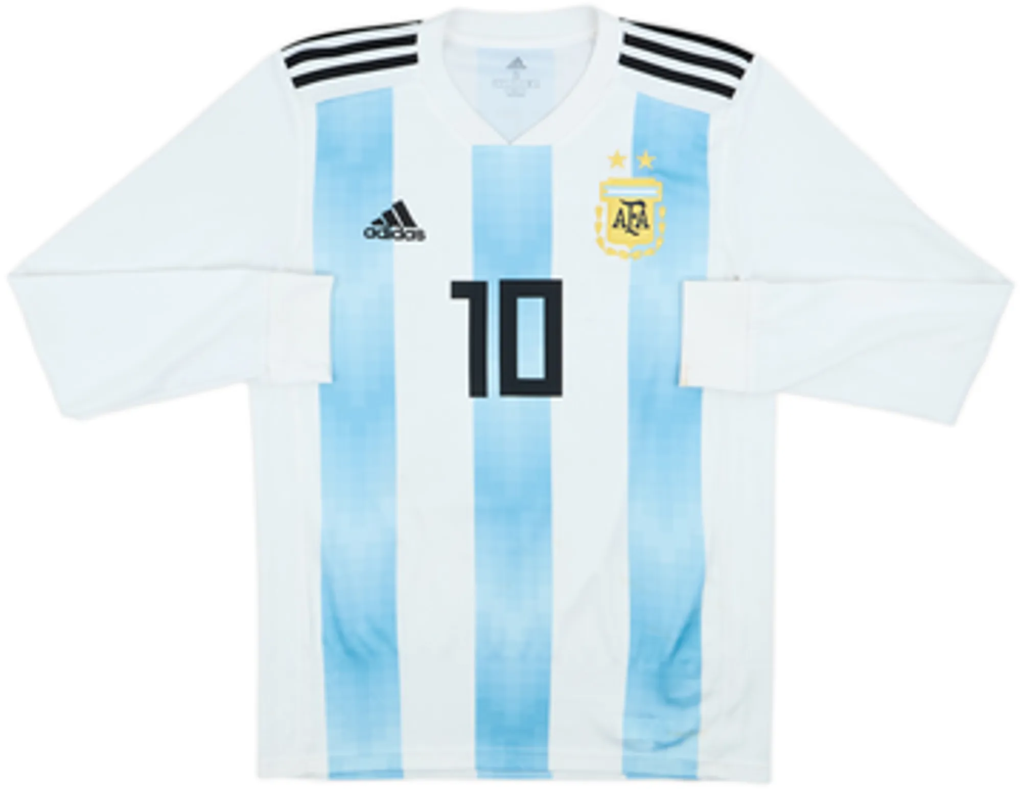 2018-19 Argentina Home L/S Shirt Messi #10 - 5/10 - (S)