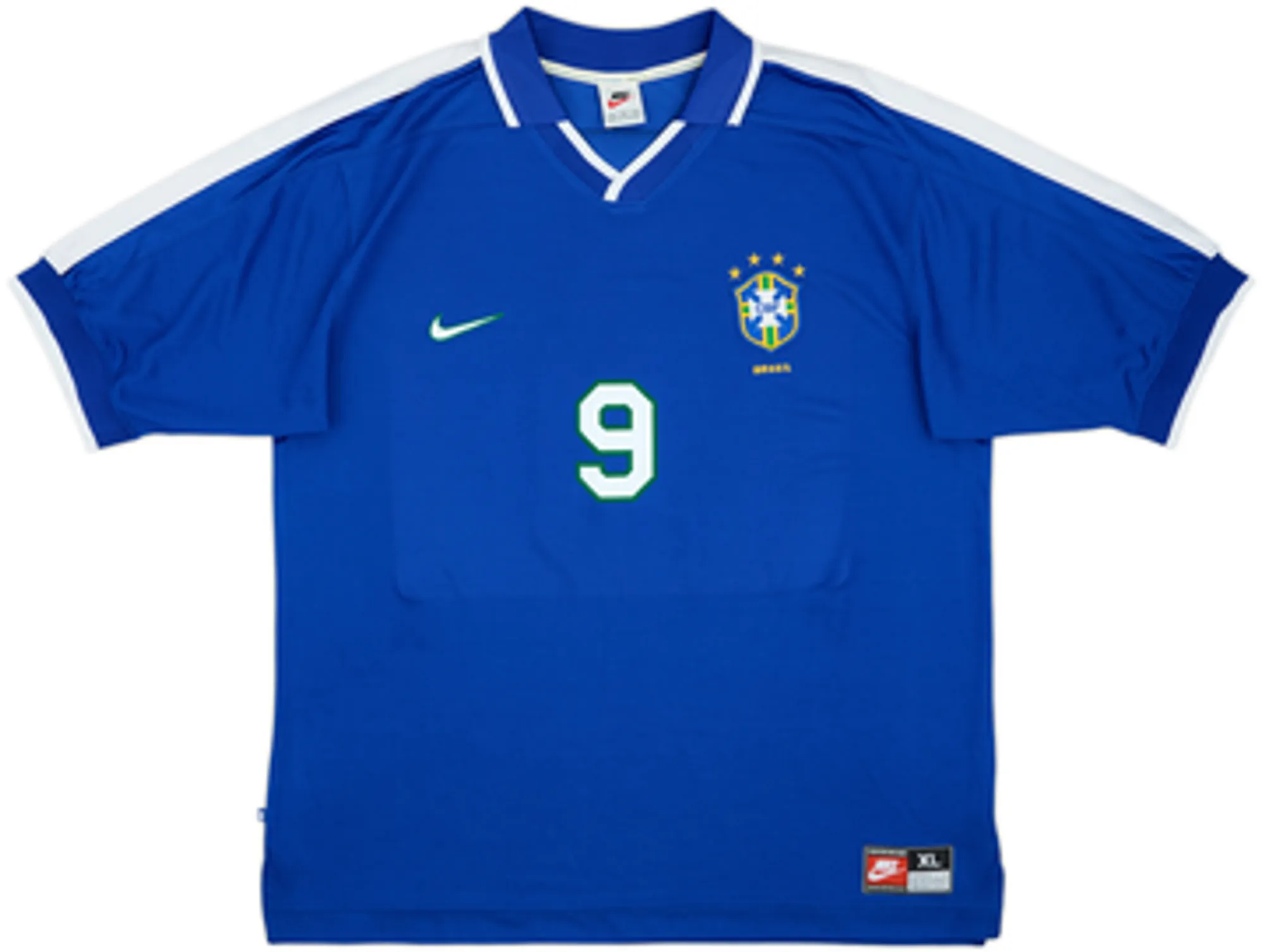 1997-98 Brazil Away Shirt Ronaldo #9 - 10/10 - (XL)