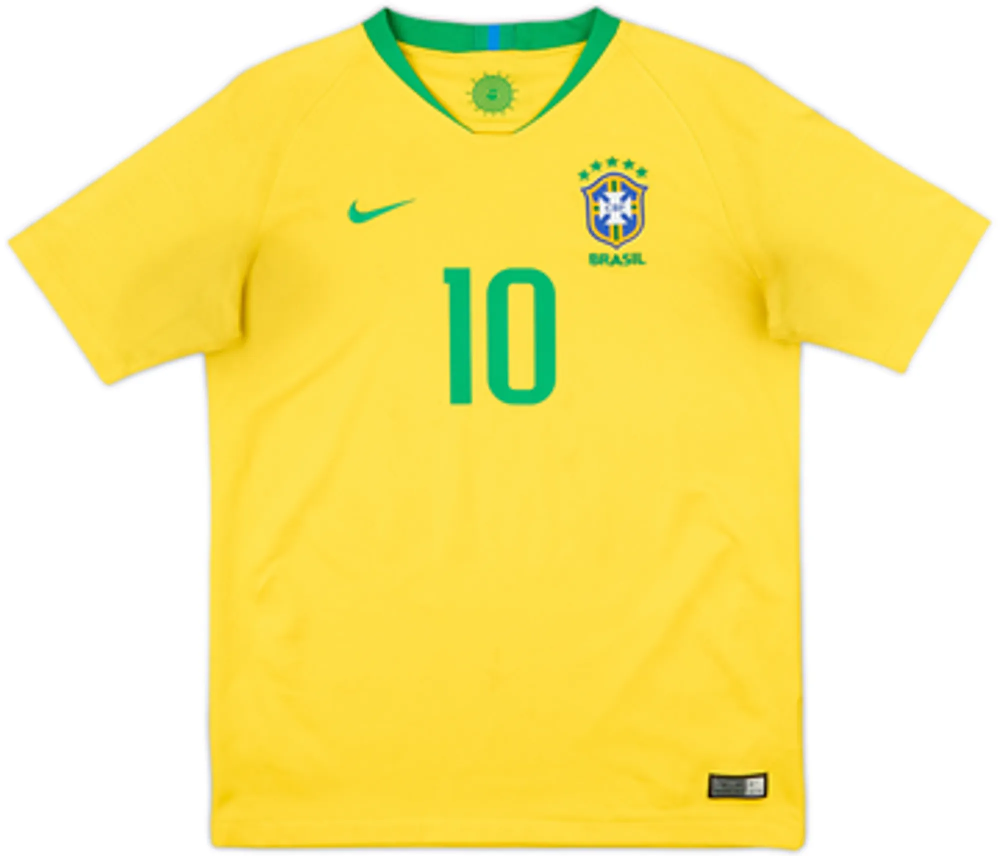 2018-19 Brazil Home Shirt Neymar Jr #10 - 7/10 - (M.Boys)