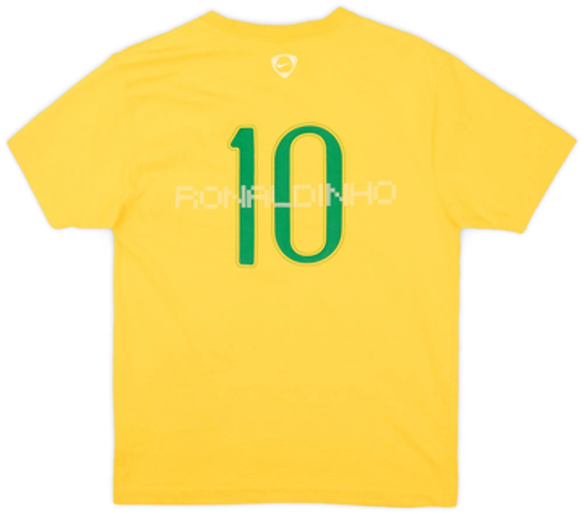 2008-09 Brazil Nike Graphic Tee Ronaldinho #10 - 7/10 - (S)