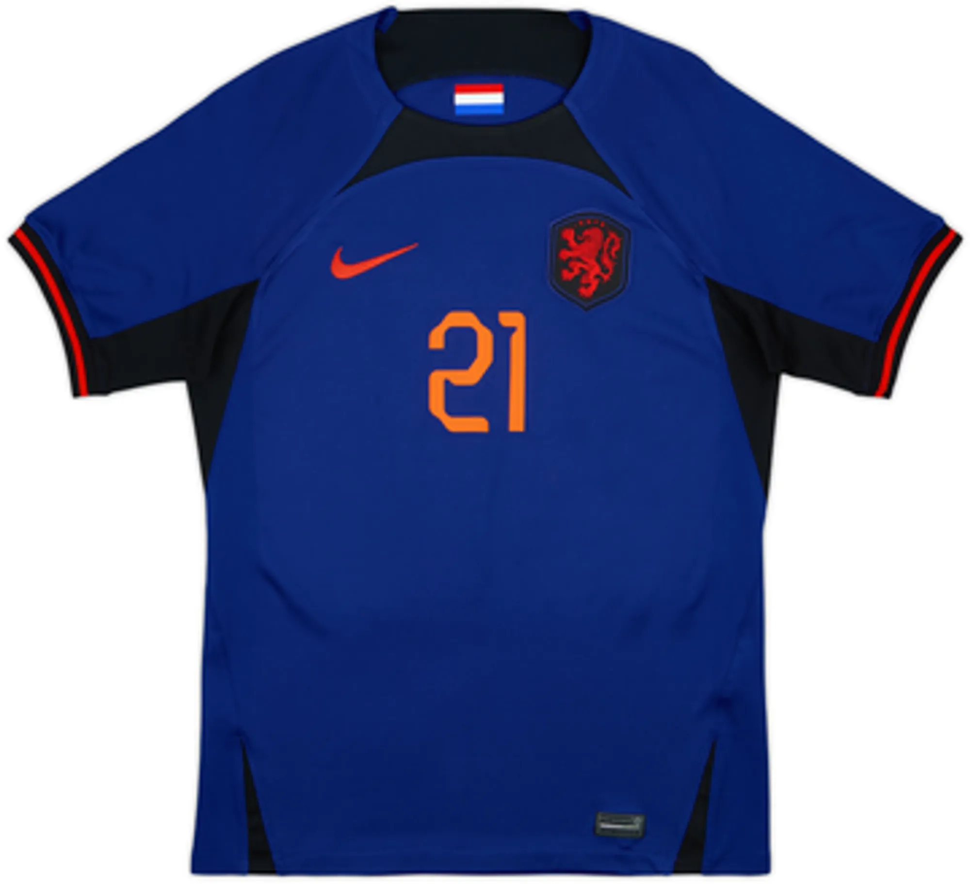 2022-23 Netherlands Away Shirt De Jong #21 - 8/10 - (S)