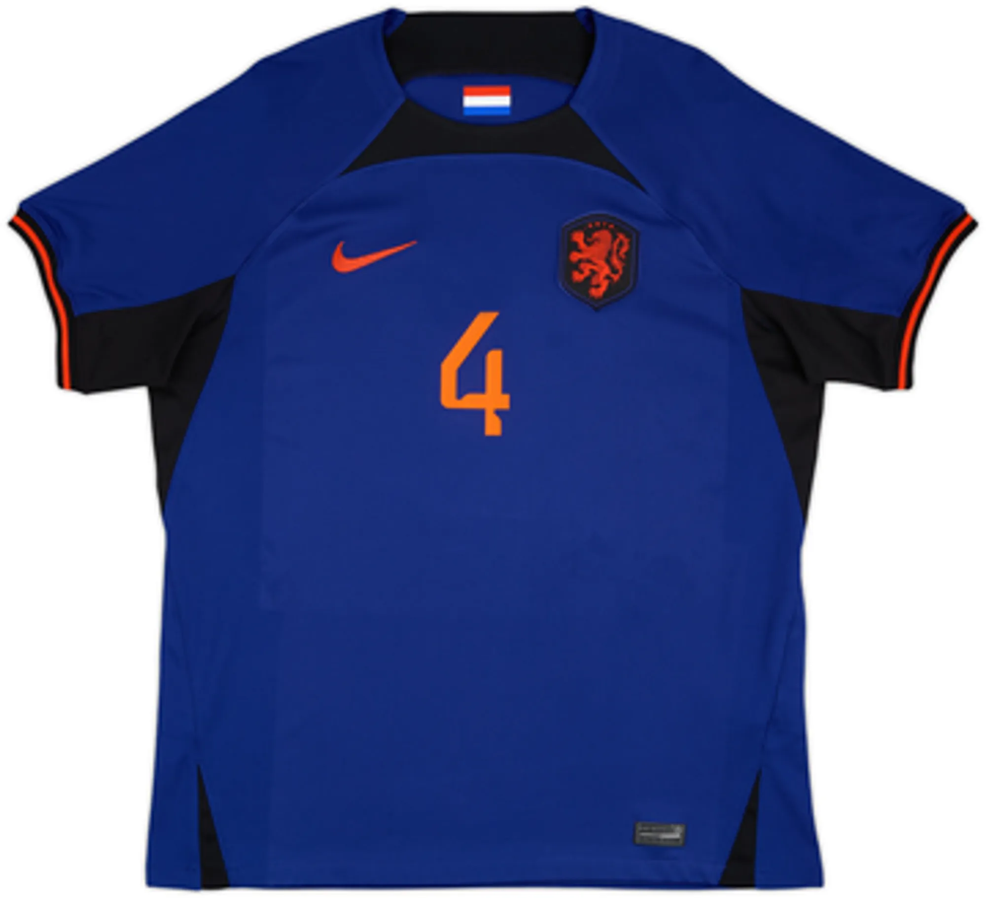 2022-23 Netherlands Away Shirt Virgil #4 - 8/10 - (S)