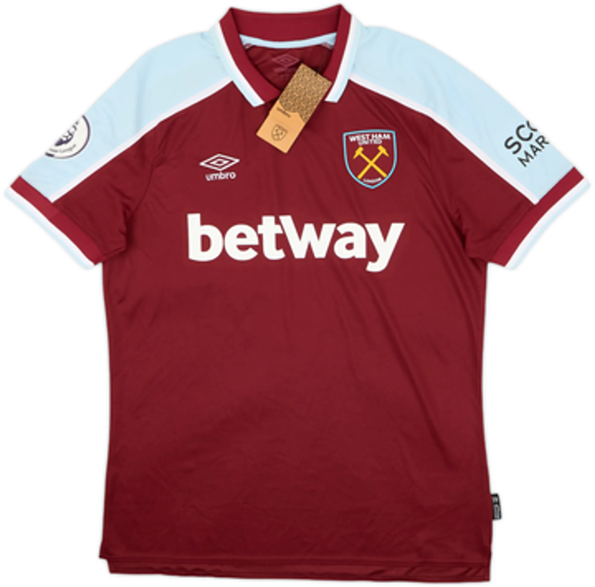 2021-22 West Ham Home Shirt Soucek #28 (L)
