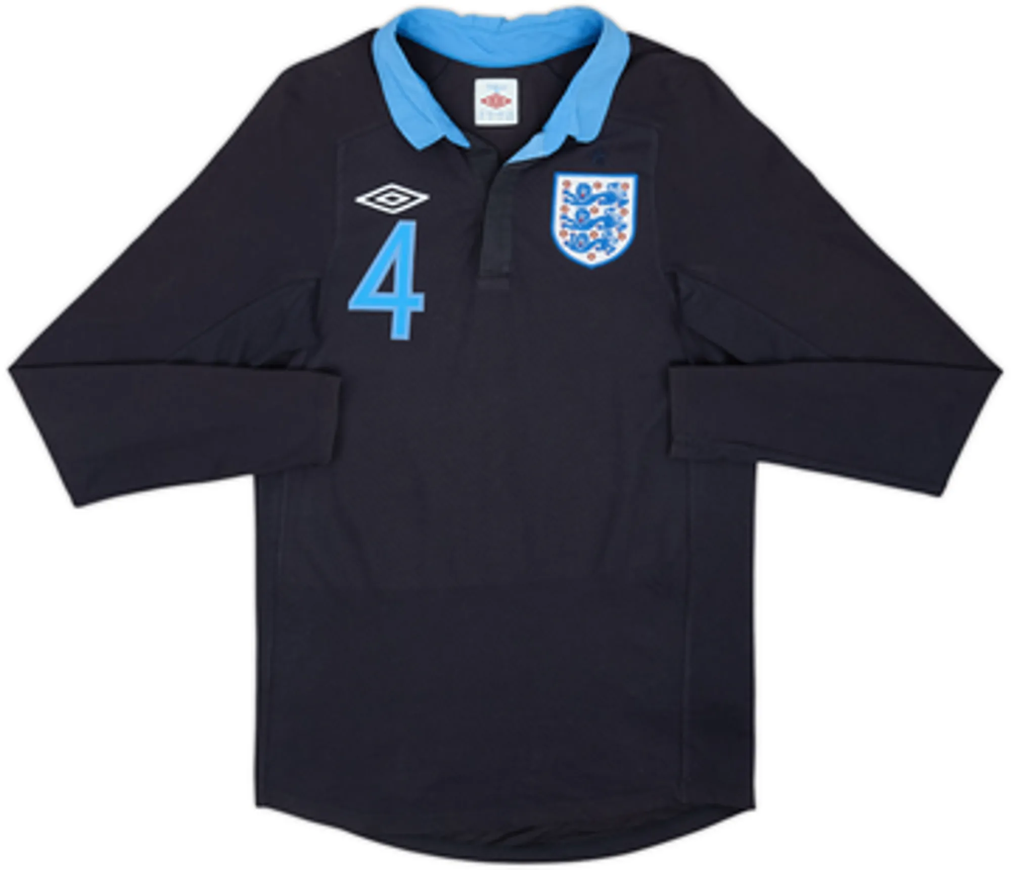 2011-12 England Away L/S Shirt Gerrard #4 - 7/10 - (XL.Boys)