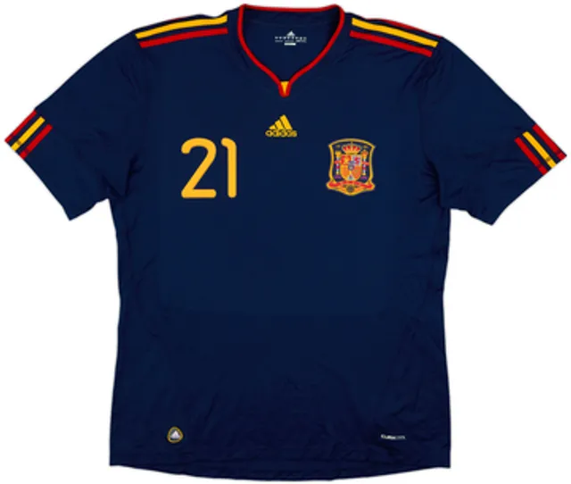 2010-11 Spain Away Shirt Silva #21 - 8/10 - (XL