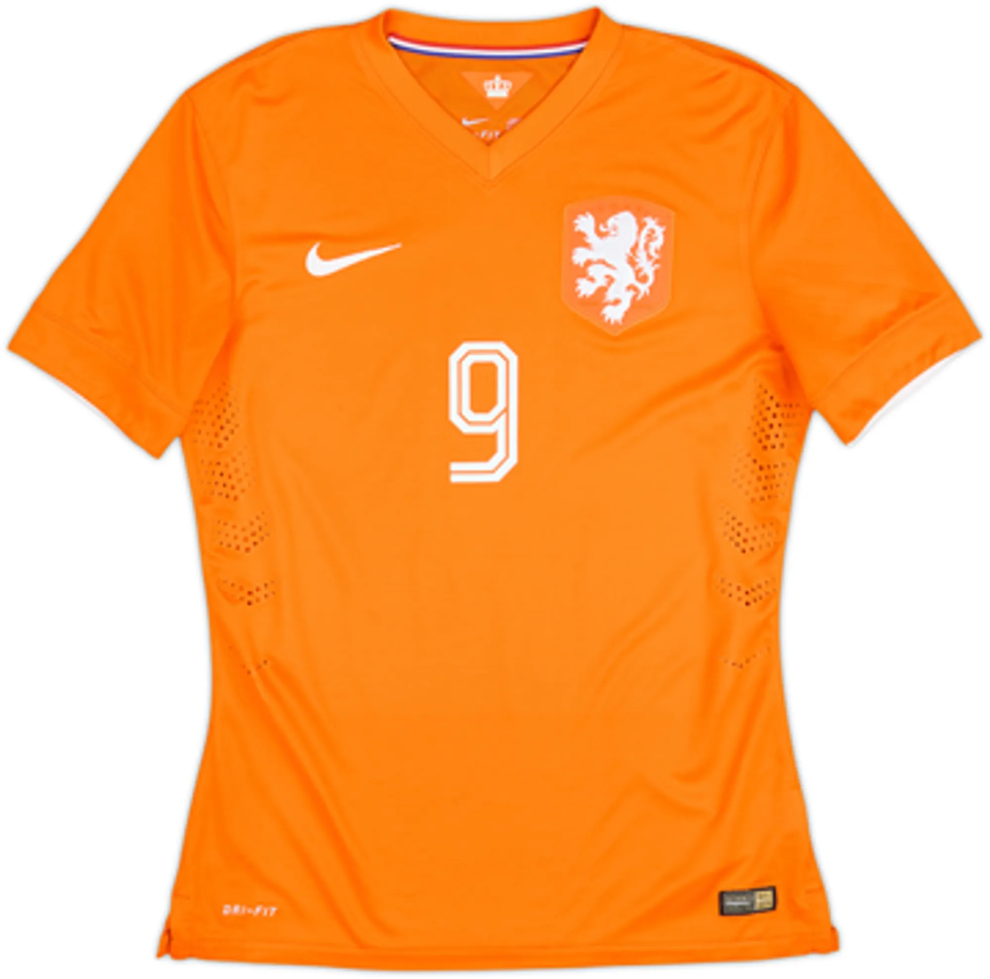 2014-15 Netherlands Authentic Home Shirt V.Persie #9 - 8/10 - (M)
