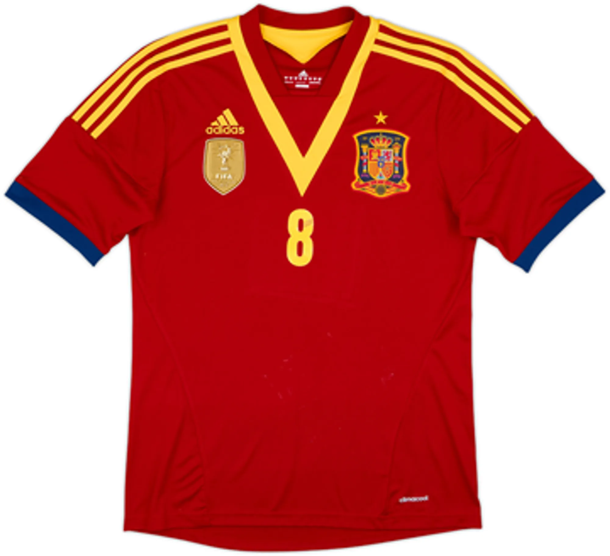 2013 Spain Confederation Cup Home Shirt Xavi #8 - 4/10 - (M)