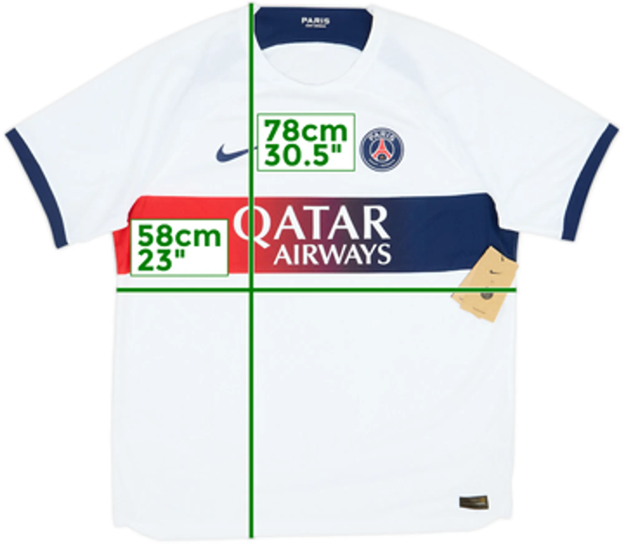 2023-24 Paris Saint-Germain Authentic Away Shirt (XL)