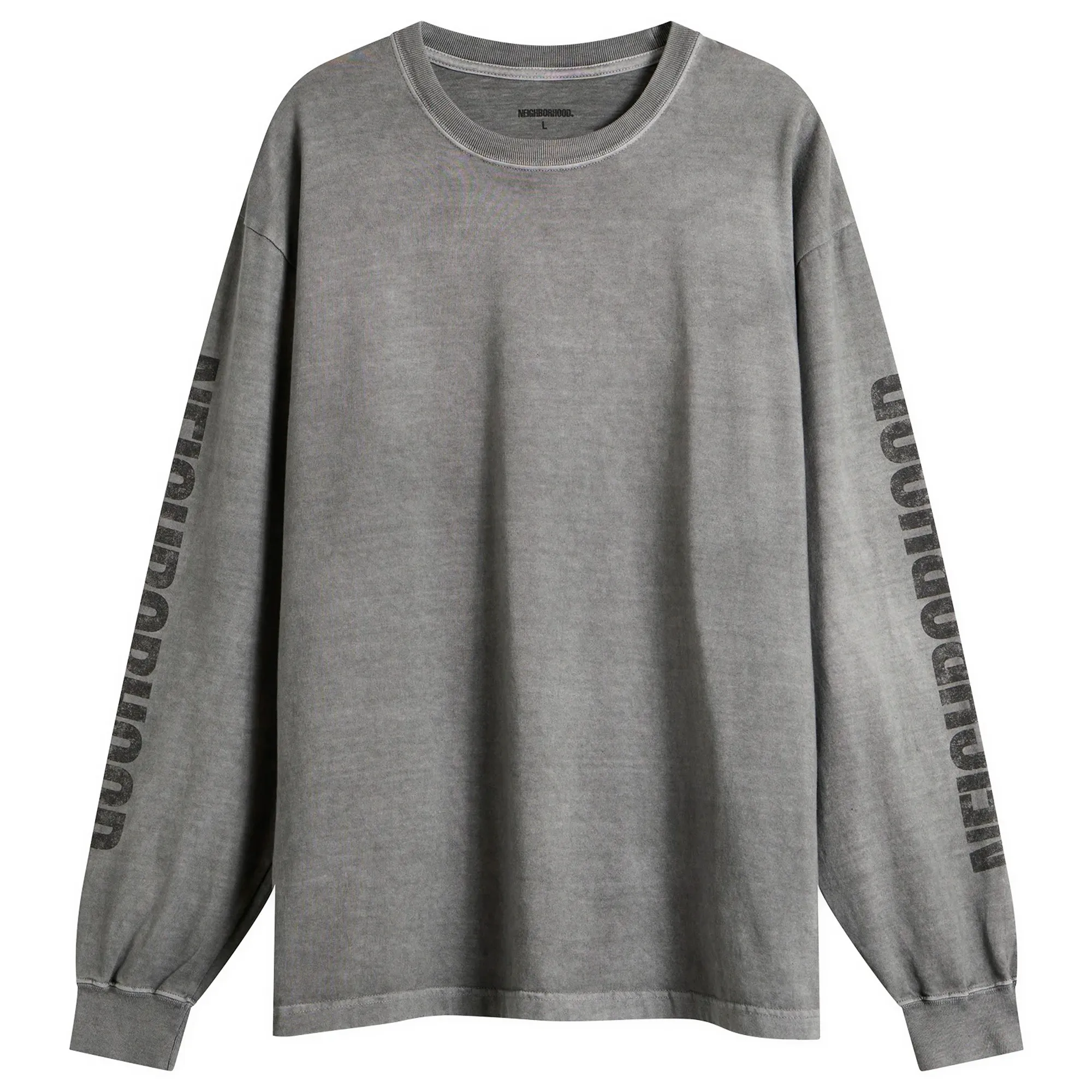 Neighborhood Men's LS-3 Pigment Dyed Long Sleeve T-Shirt Gray