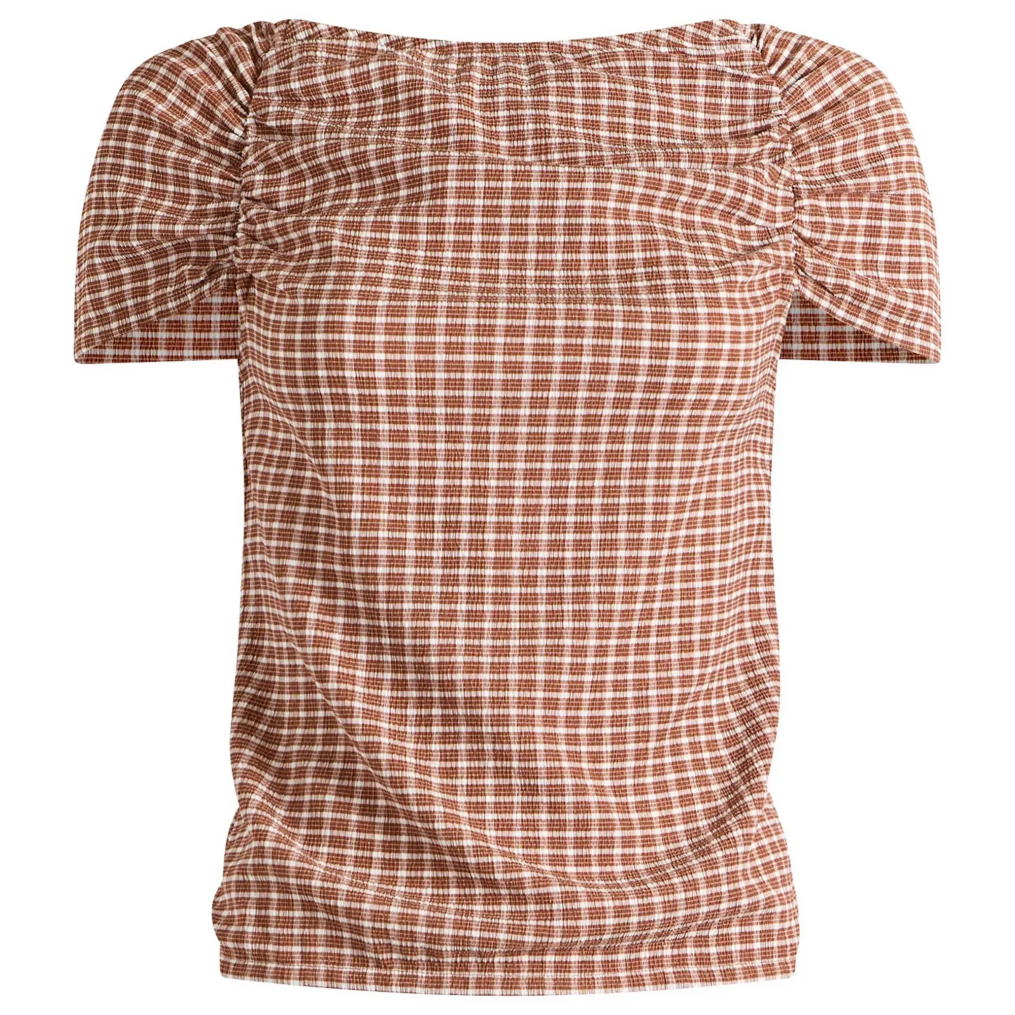 Hosbjerg Women's Clara Top Brown Checks