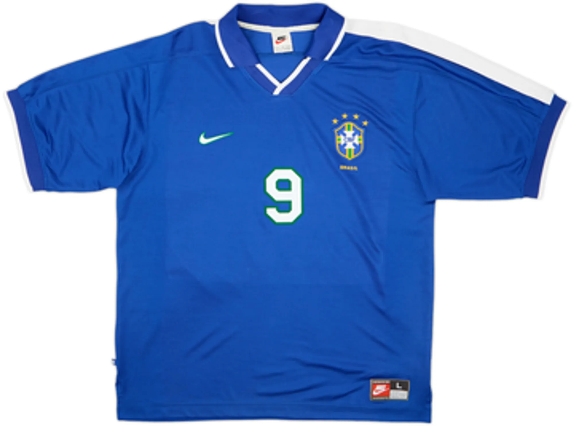 1997-98 Brazil Away Shirt Ronaldo #9 - 9/10 - (L)