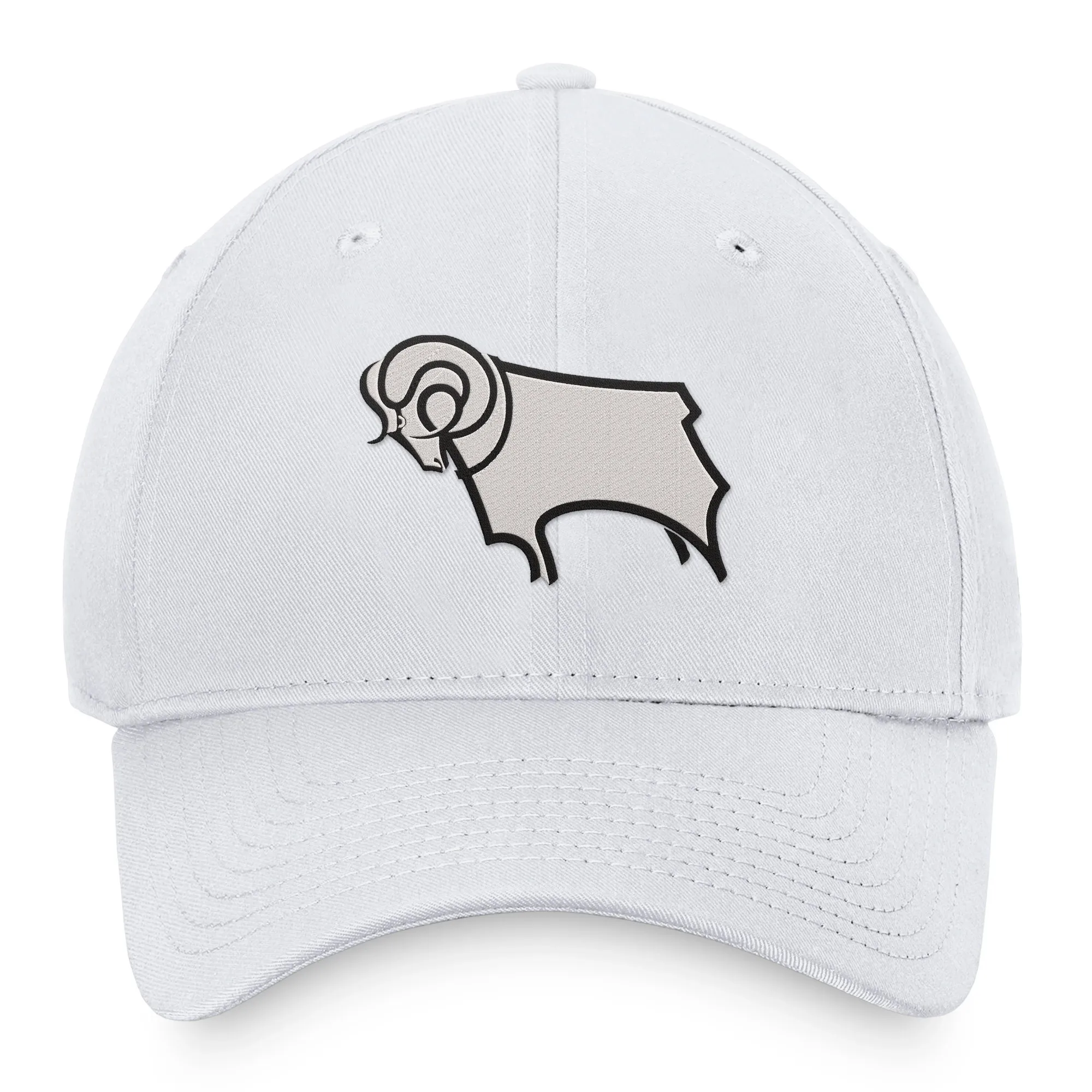 Derby County Core Structured Adjustable Cap - White - Adults