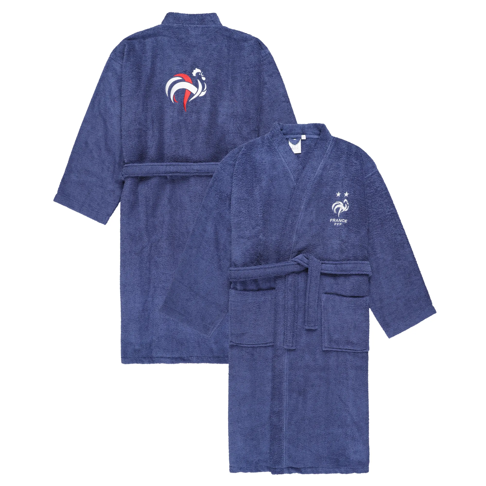 France Bathrobe Cotton Bathrobe - Navy - Adult