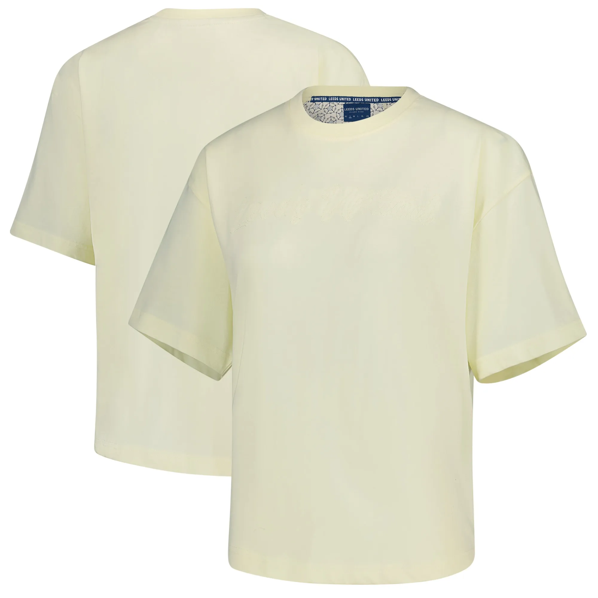 Leeds United Script T-Shirt - Yellow - Womens