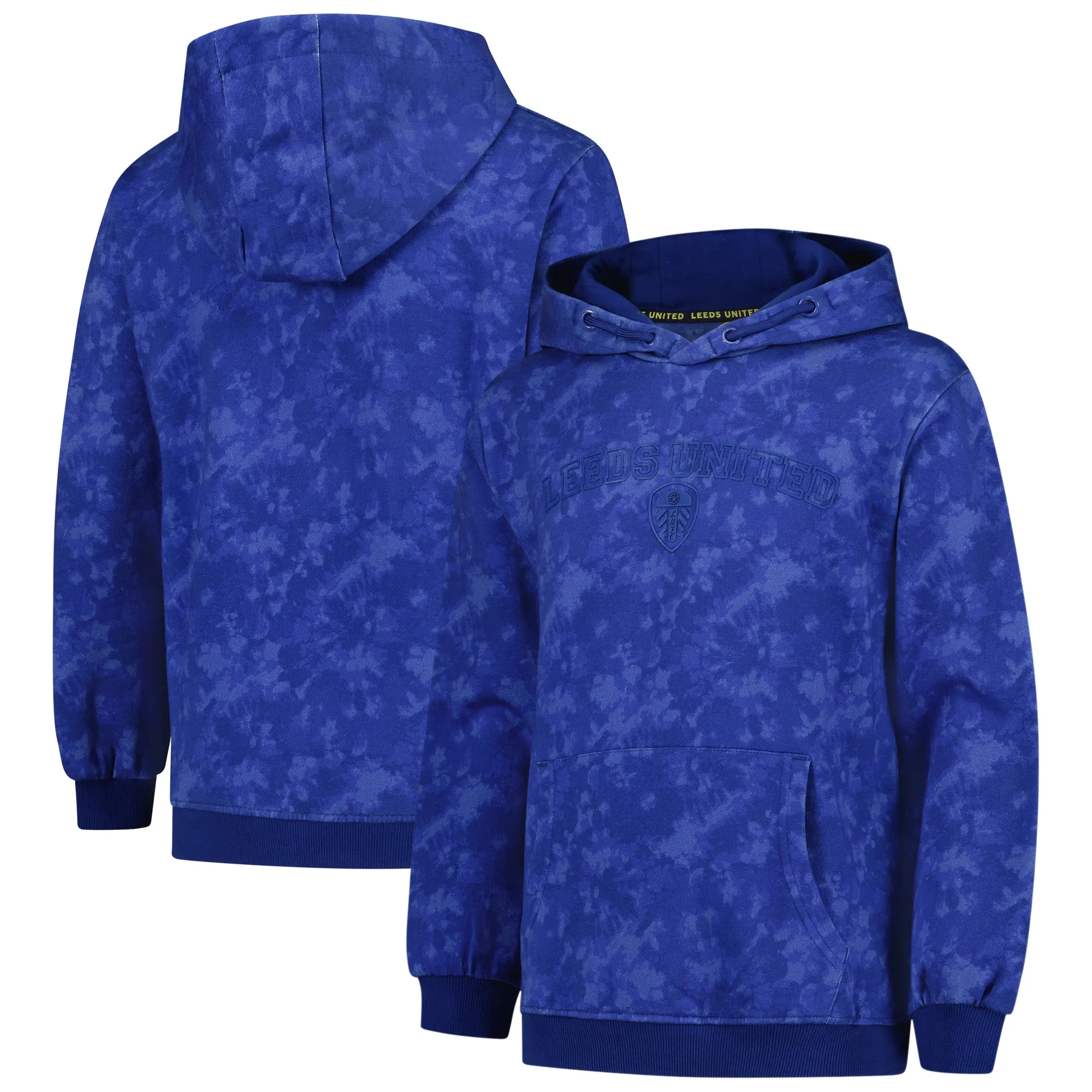 Leeds United Tie Dye Hoodie - Blue - Kids